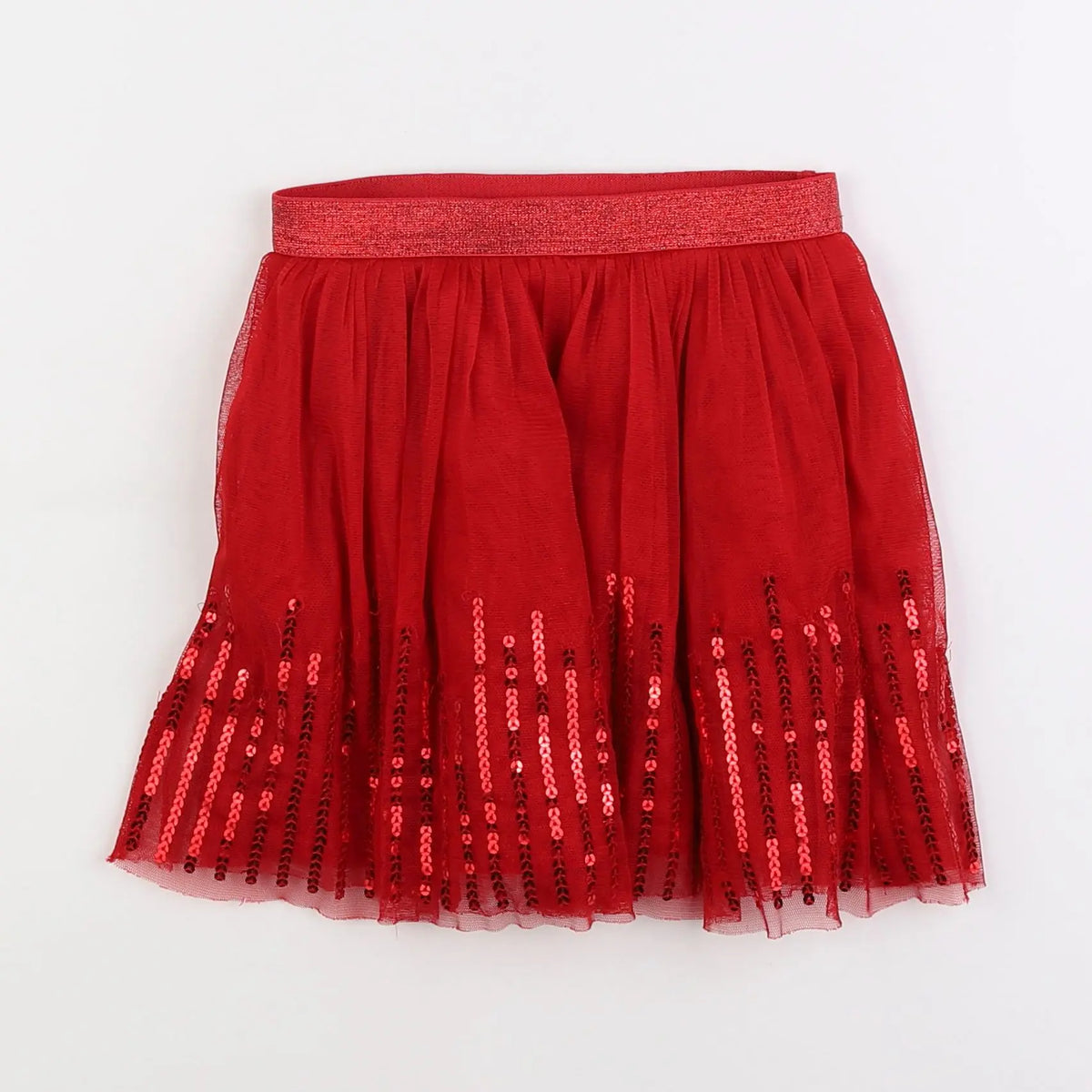 Vertbaudet - jupe rouge - 6 ans