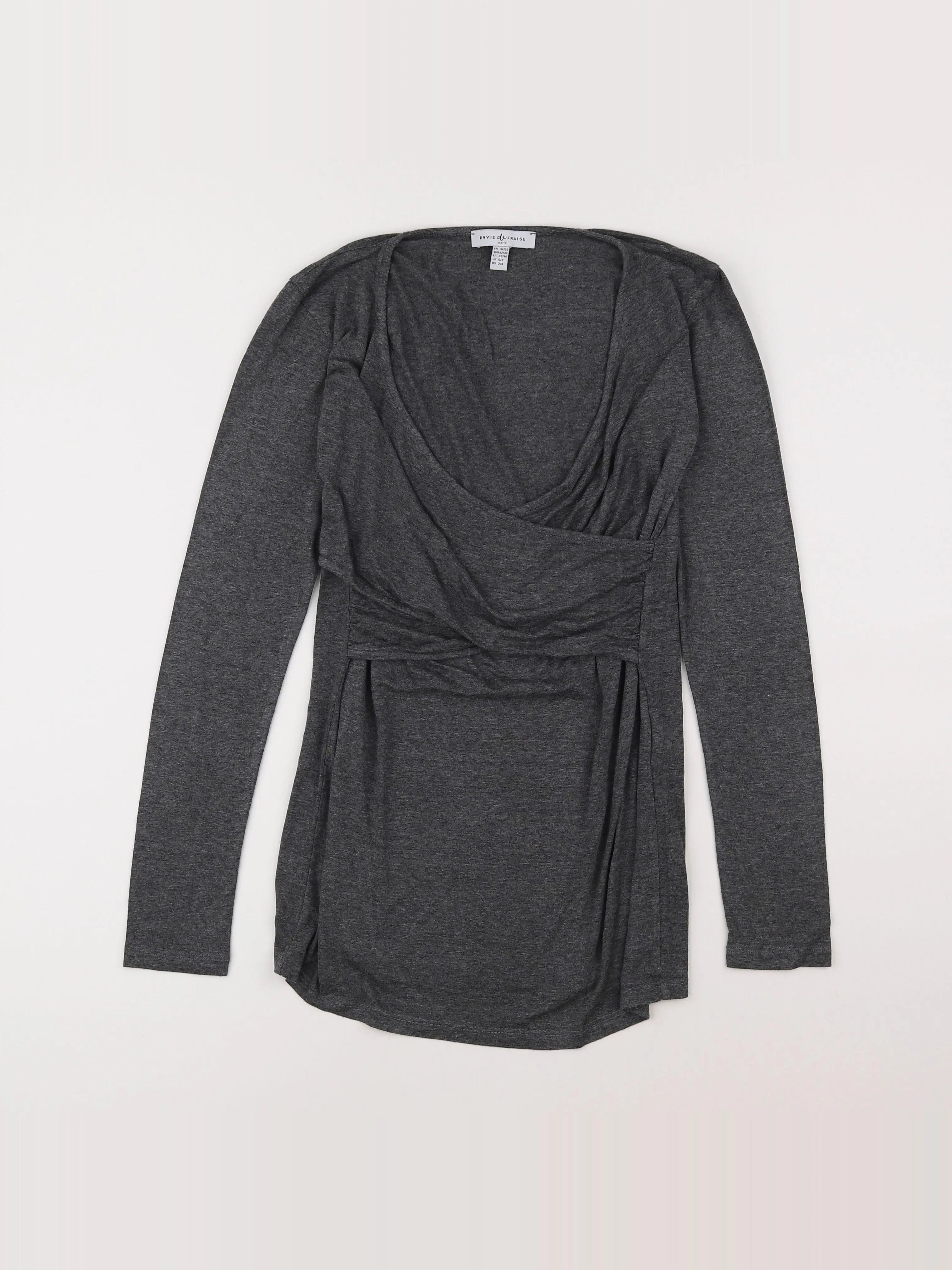 Envie de fraise - tee-shirt grossesse gris - 34 à 36