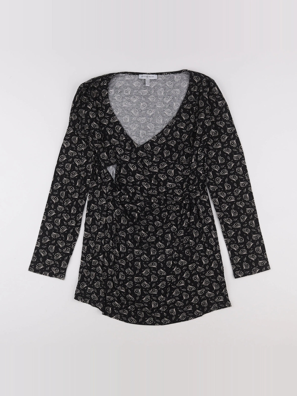 Envie de fraise - tee-shirt grossesse, allaitement noir - 42 à 44