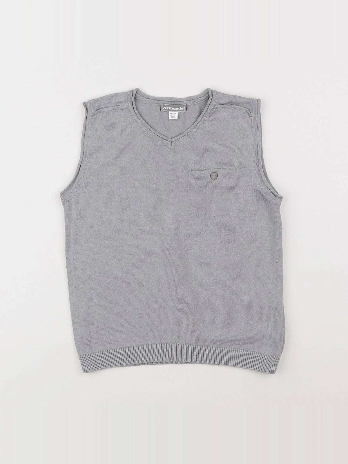 Vertbaudet - pull gris - 6 ans