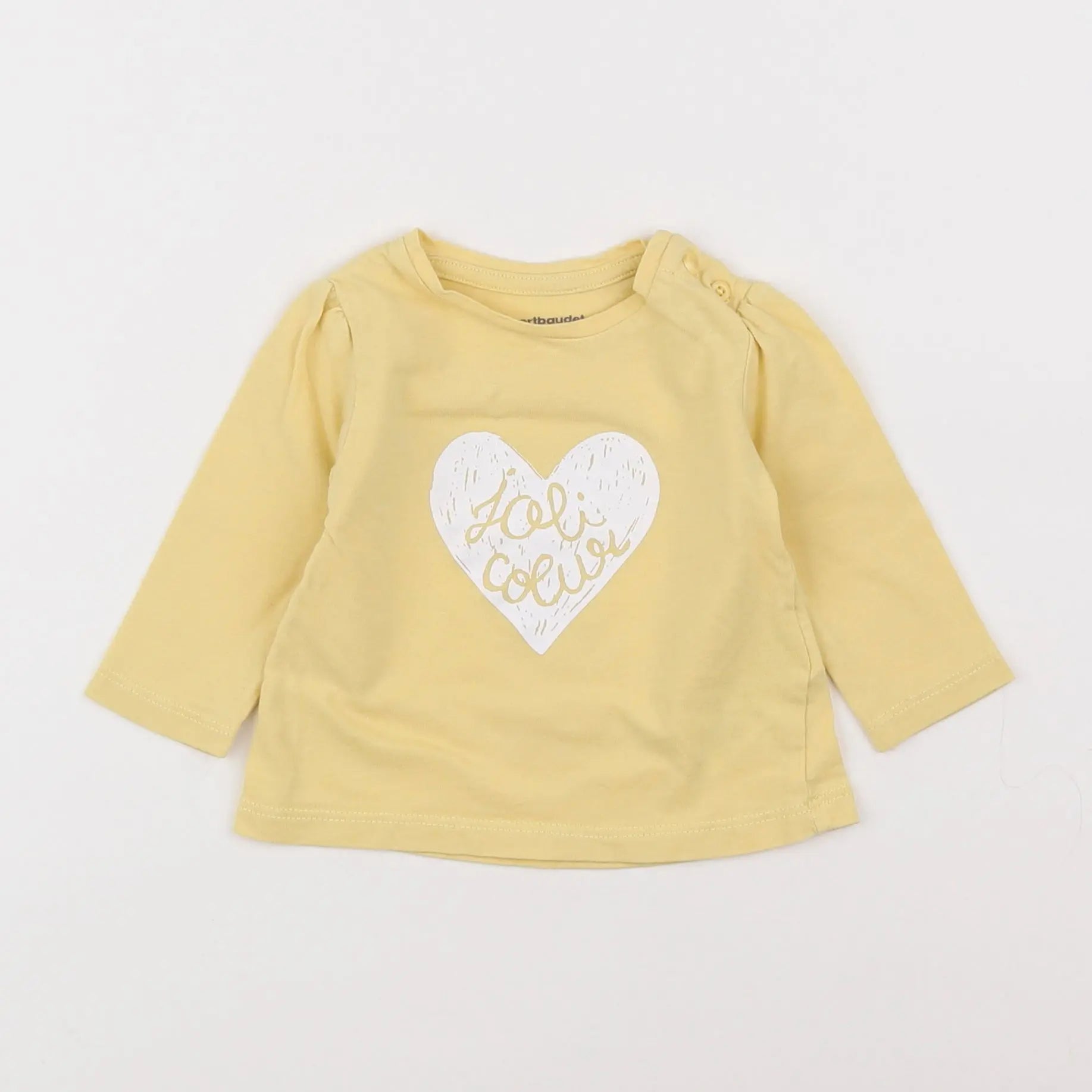 Vertbaudet - tee-shirt jaune - 3 mois