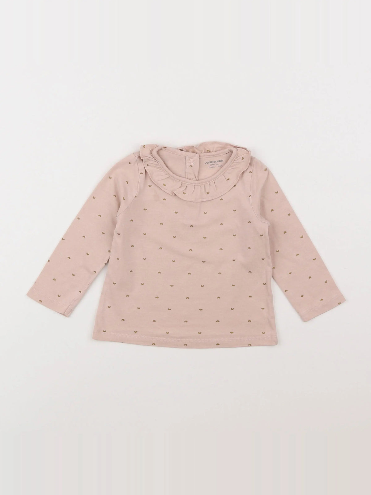 Vertbaudet - tee-shirt rose - 12 mois