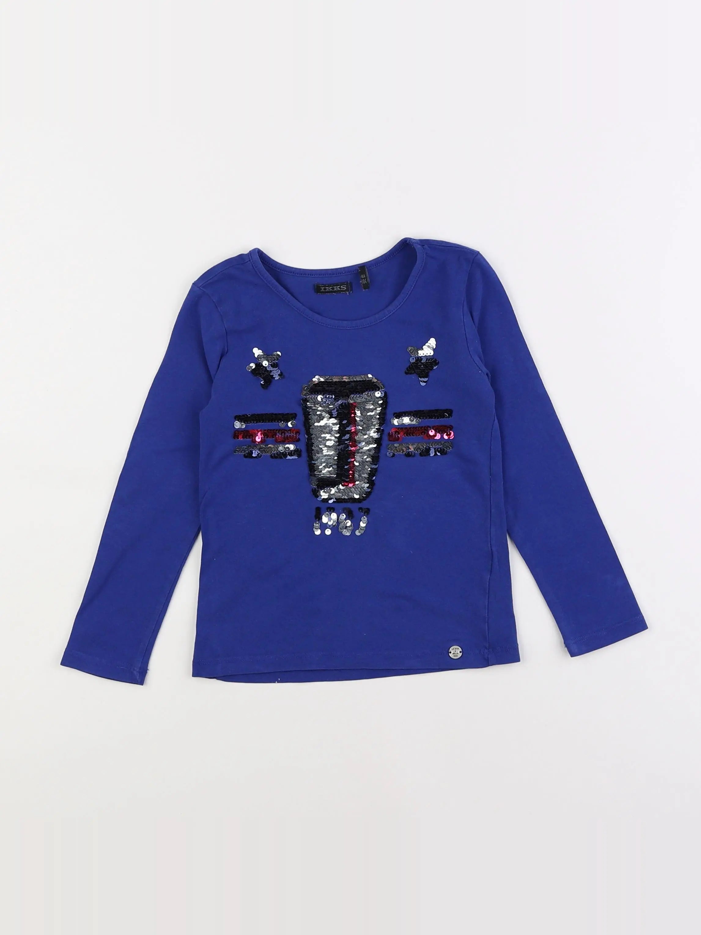 IKKS - tee-shirt bleu - 4 ans