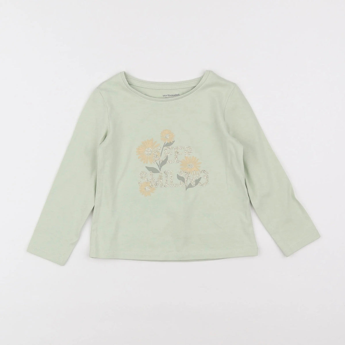 Vertbaudet - tee-shirt vert - 2 ans