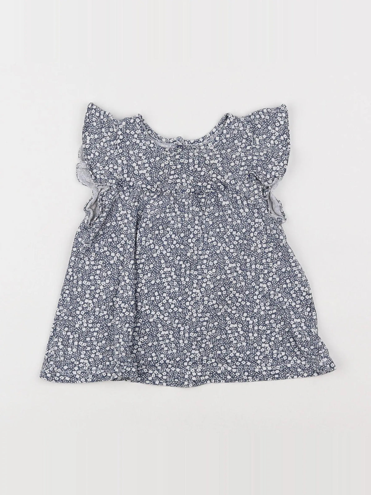 Vertbaudet - robe blanc, bleu - 18 mois