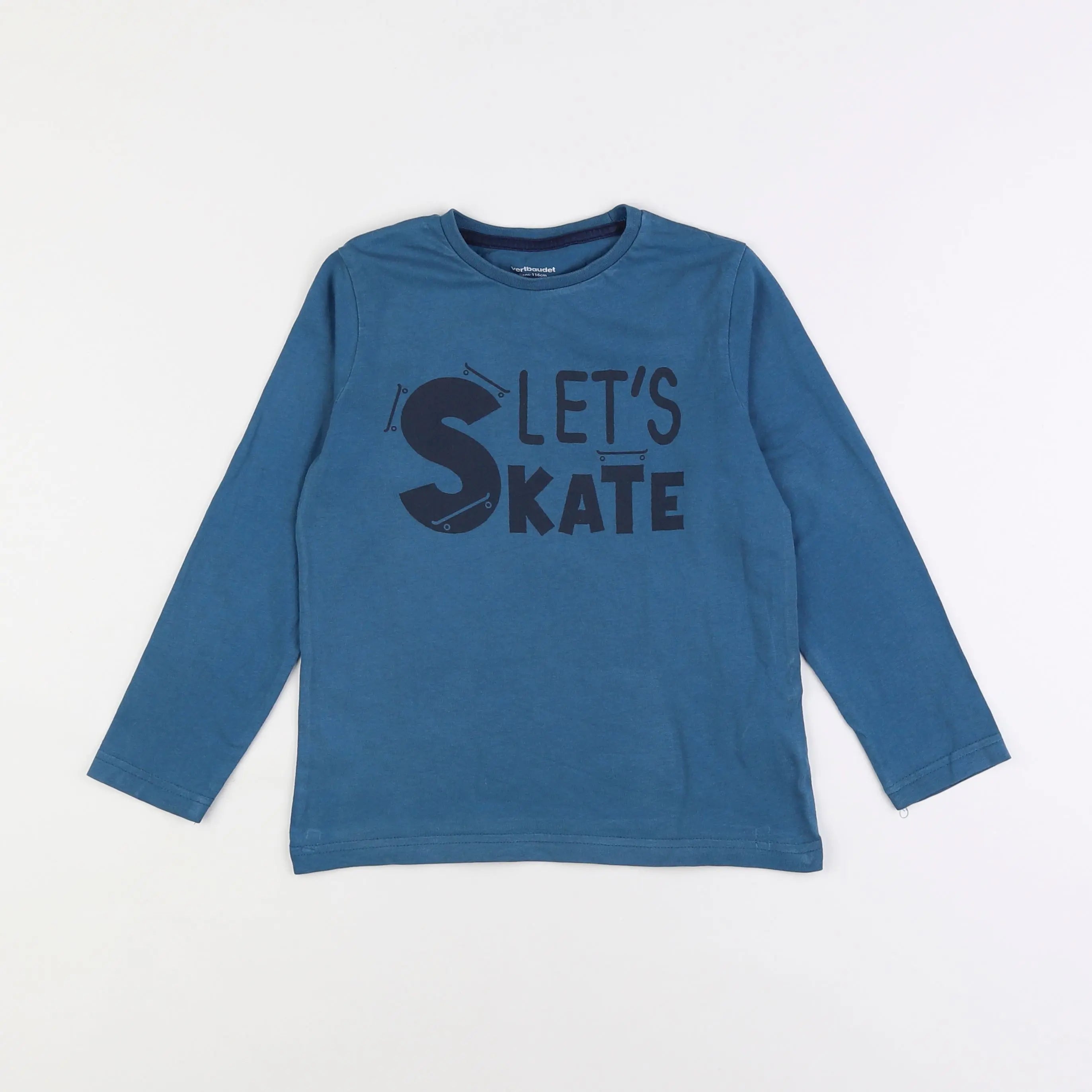 Vertbaudet - tee-shirt bleu - 6 ans