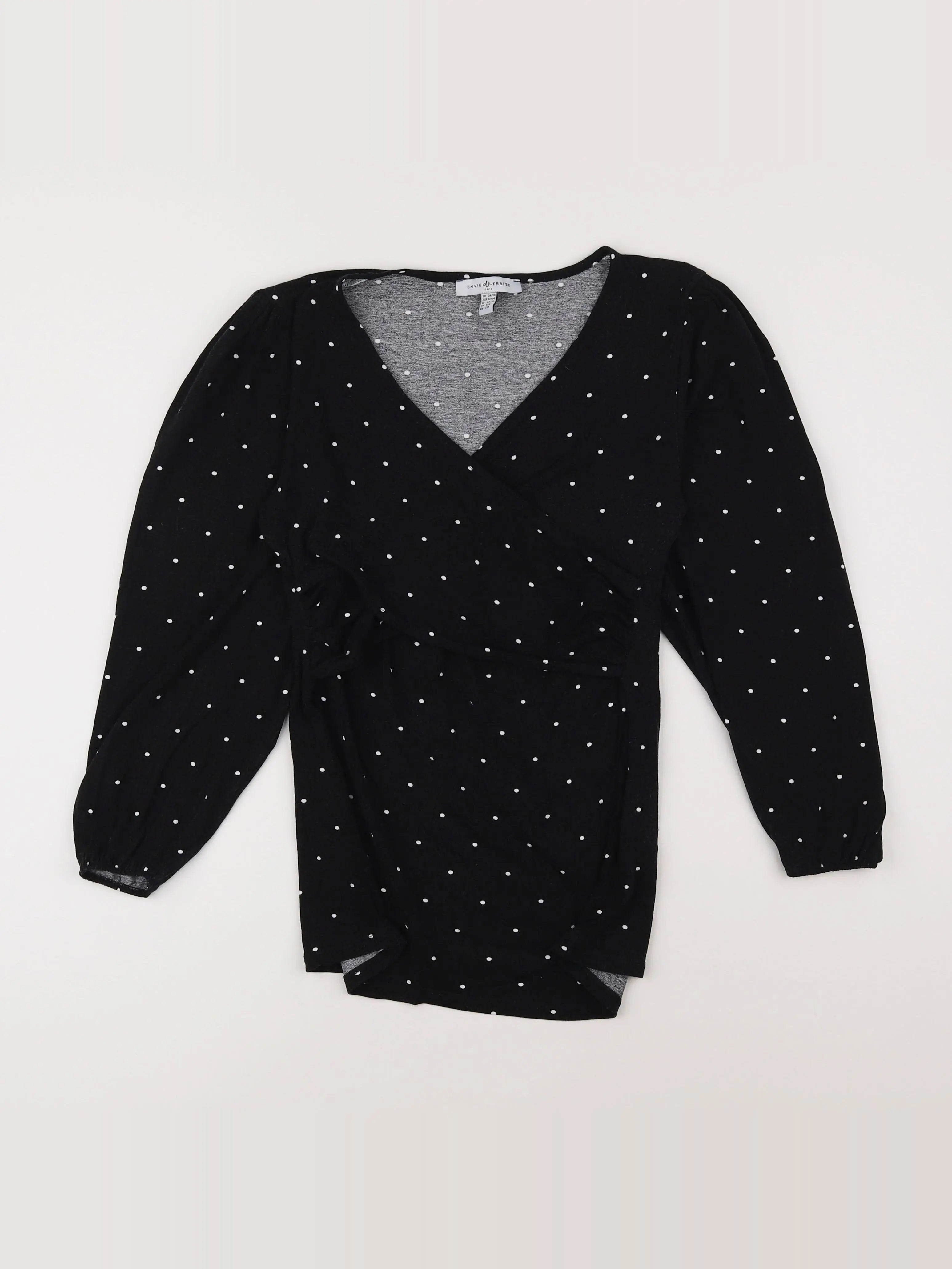 Envie de fraise - tee-shirt grossesse, allaitement noir - 34 à 36