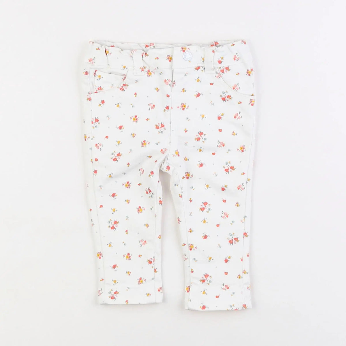 Vertbaudet - pantalon blanc - 9 mois