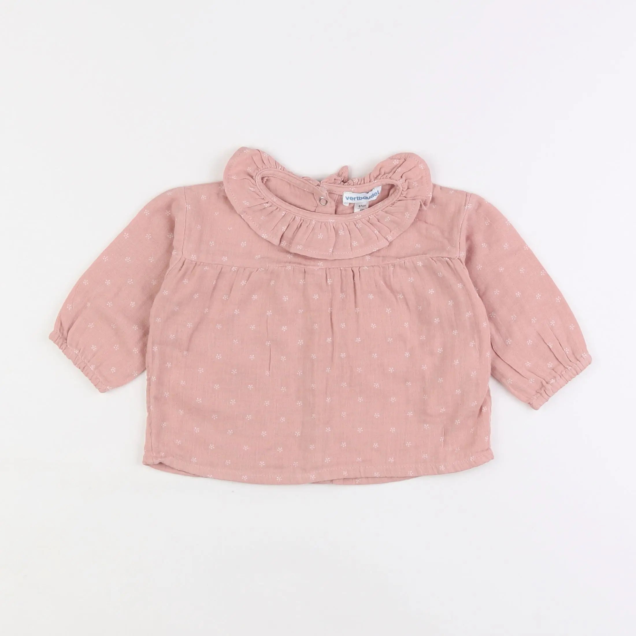Vertbaudet - blouse rose - 6 mois