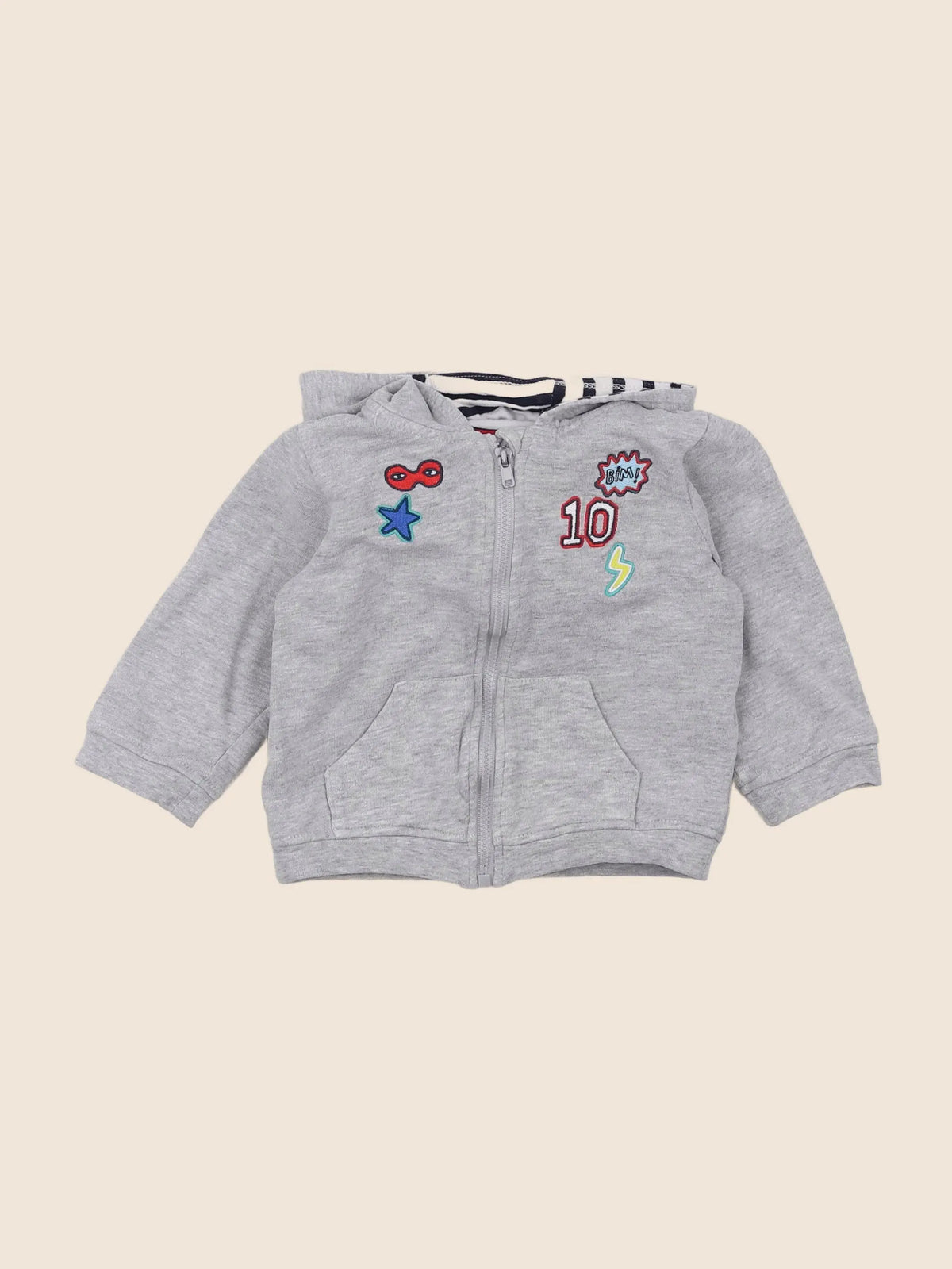 Vertbaudet - sweat gris - 12 mois