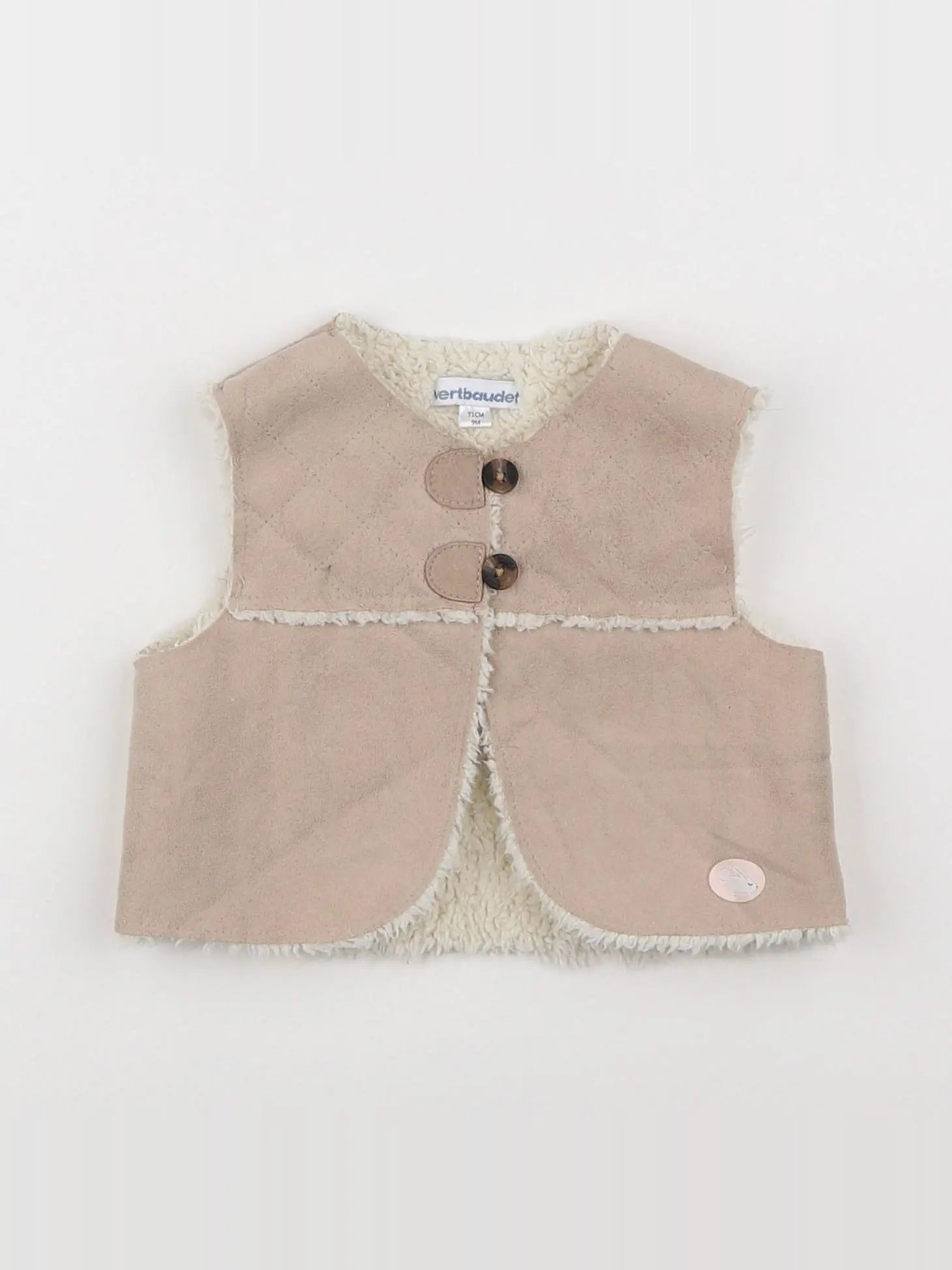 Vertbaudet - gilet marron - 9 mois