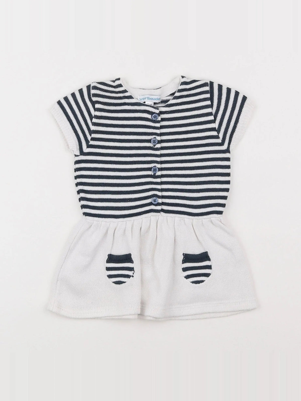 Vertbaudet - robe bleu - 6 mois