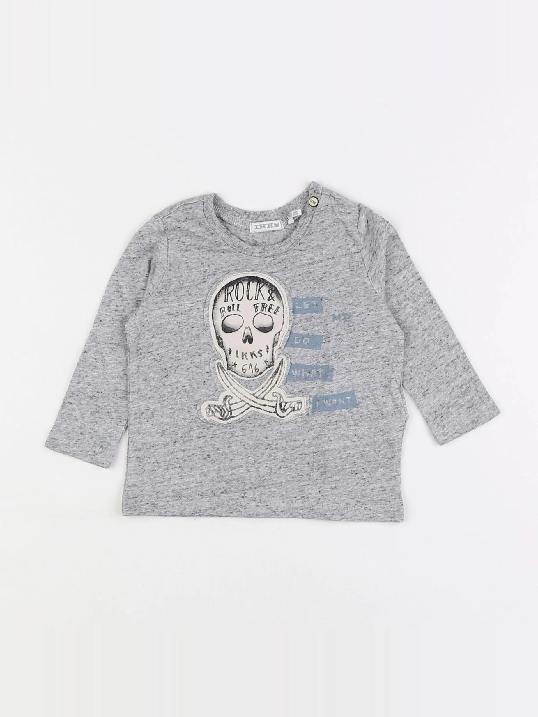 IKKS - tee-shirt gris - 6 mois