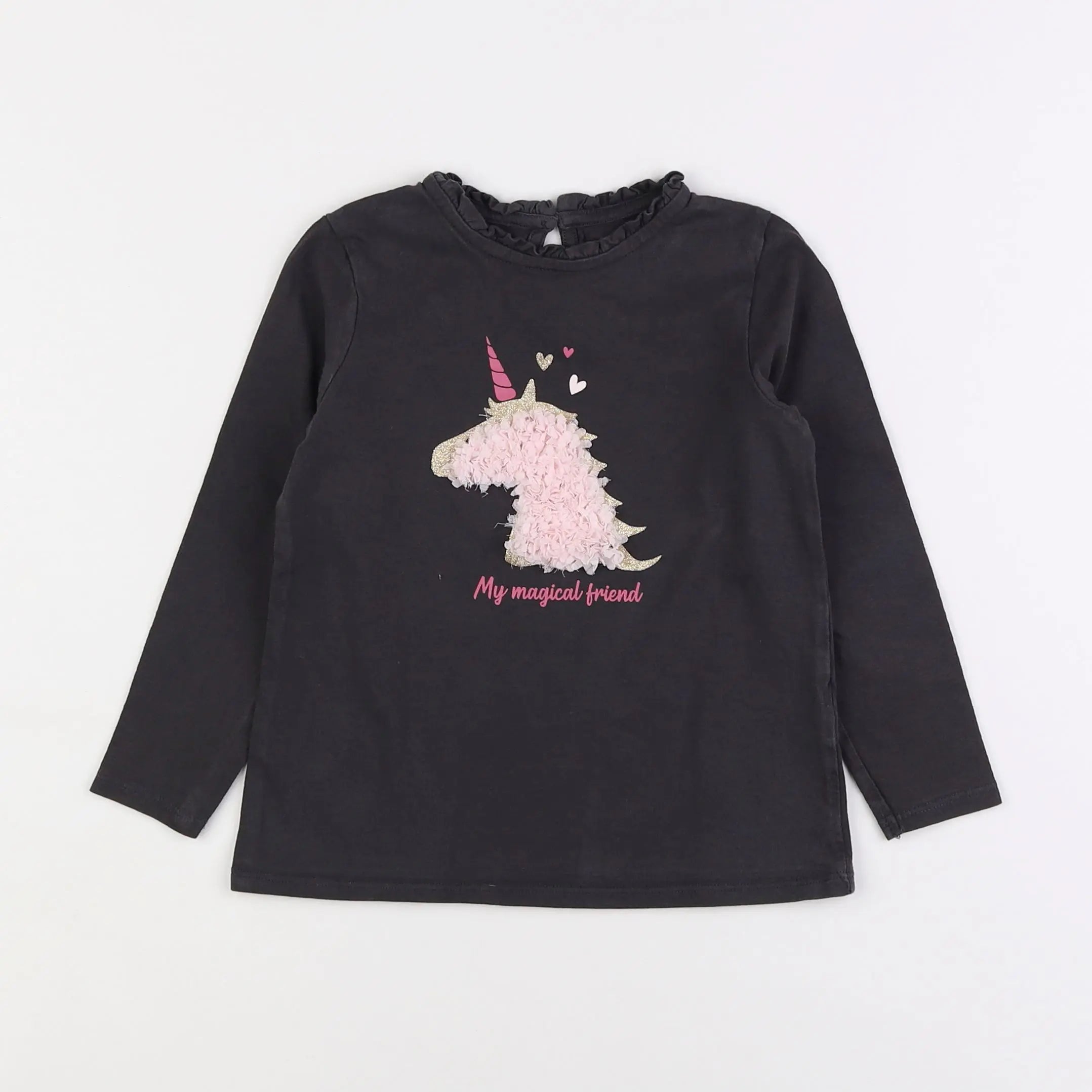 Vertbaudet - tee-shirt gris - 5 ans