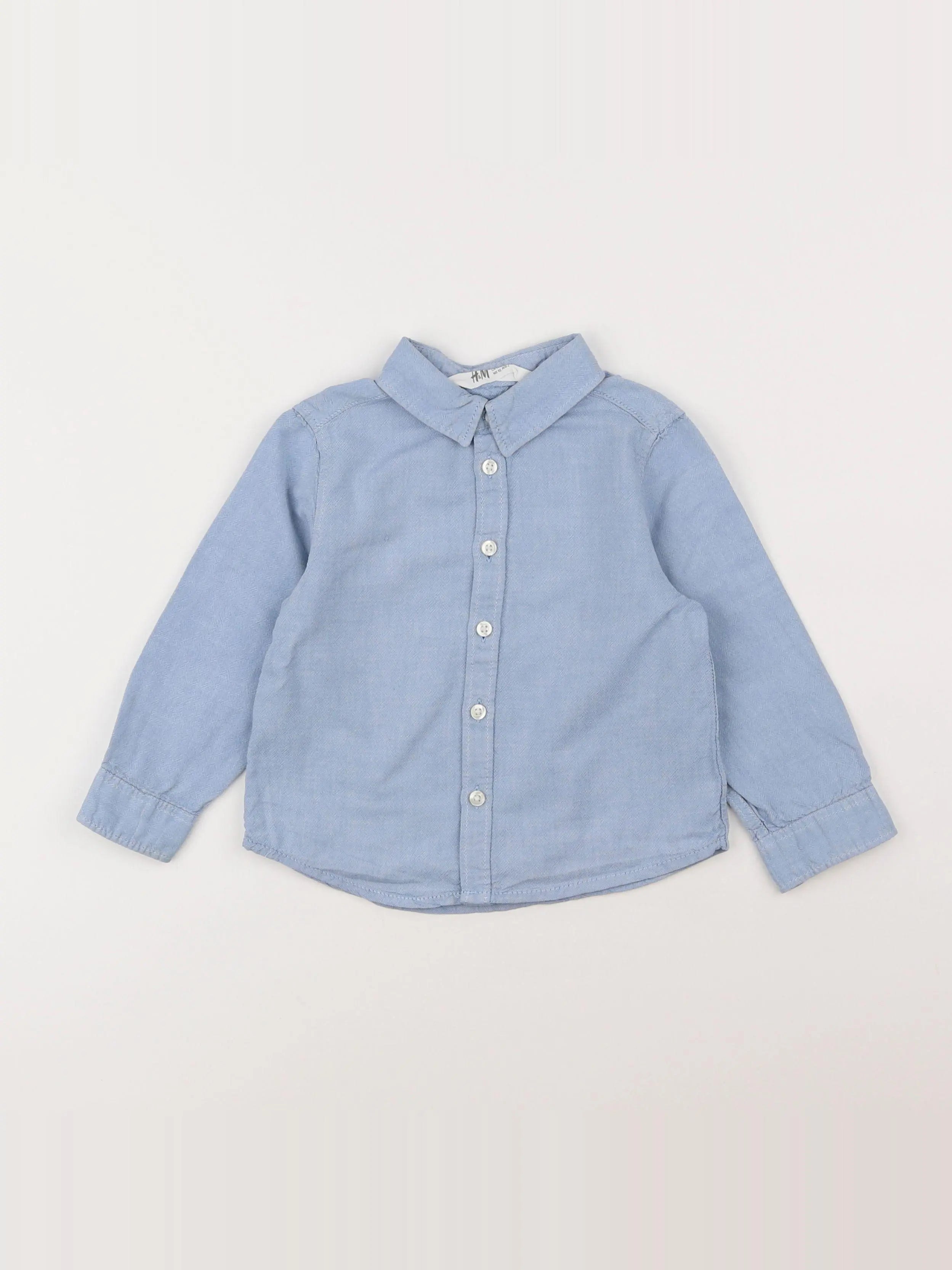 H&M - chemise bleu - 18 mois à 2 ans