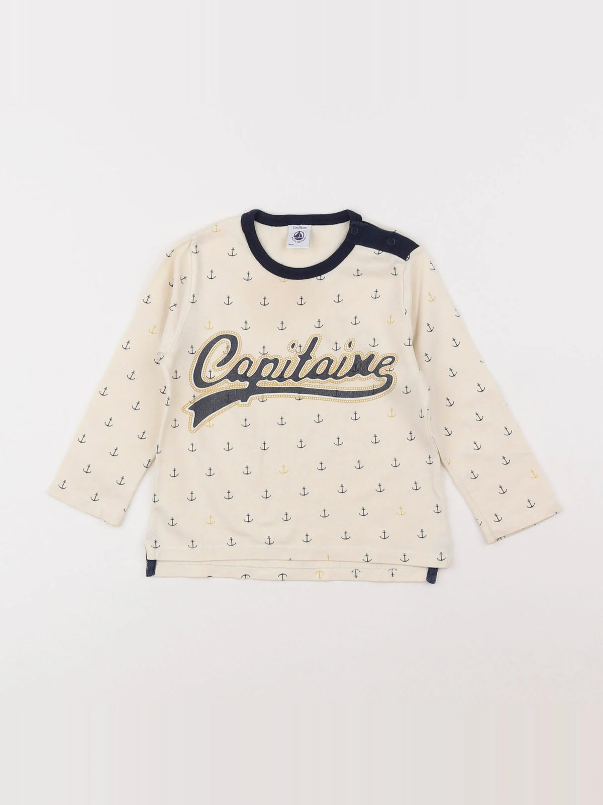 Petit Bateau - tee-shirt blanc - 2 ans