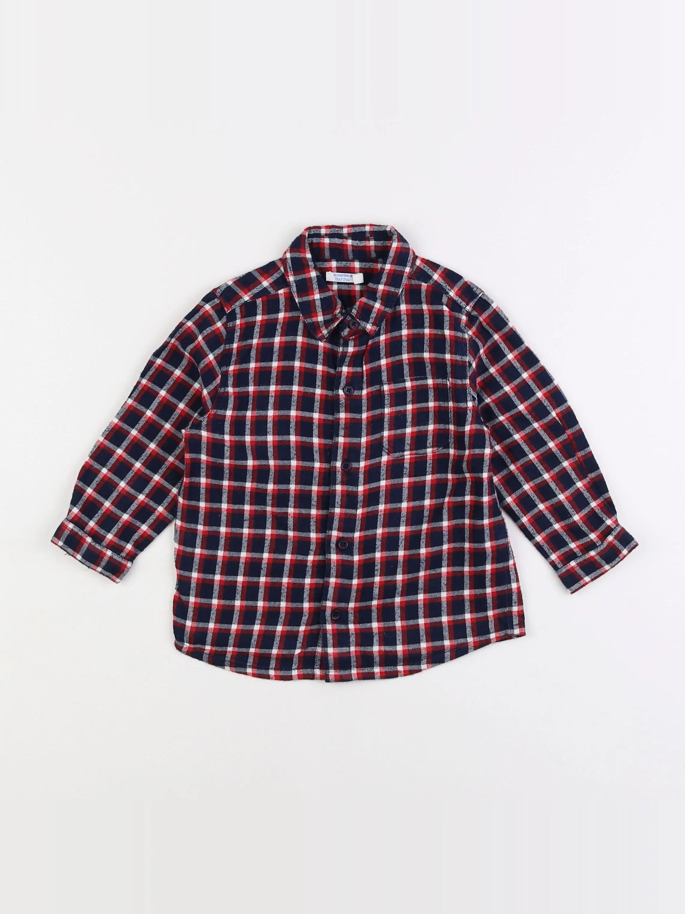 Boutchou - chemise bleu - 18 mois