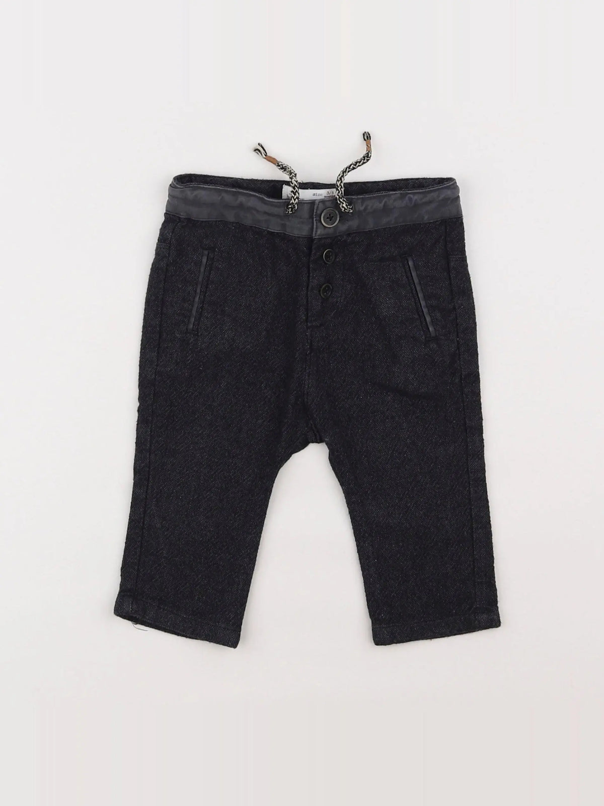 Zara - pantalon noir - 3/6 mois