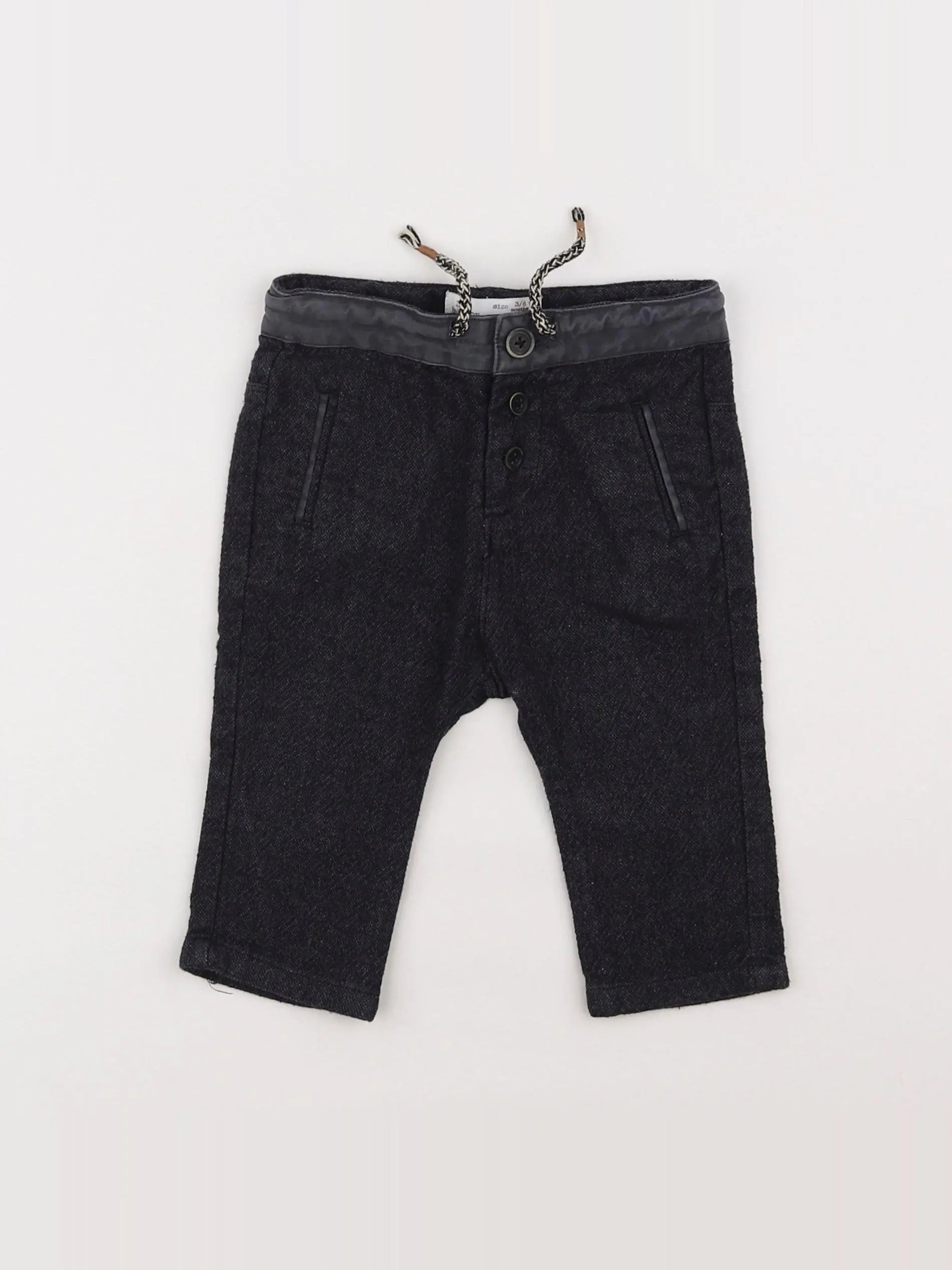 Zara - pantalon noir - 3/6 mois