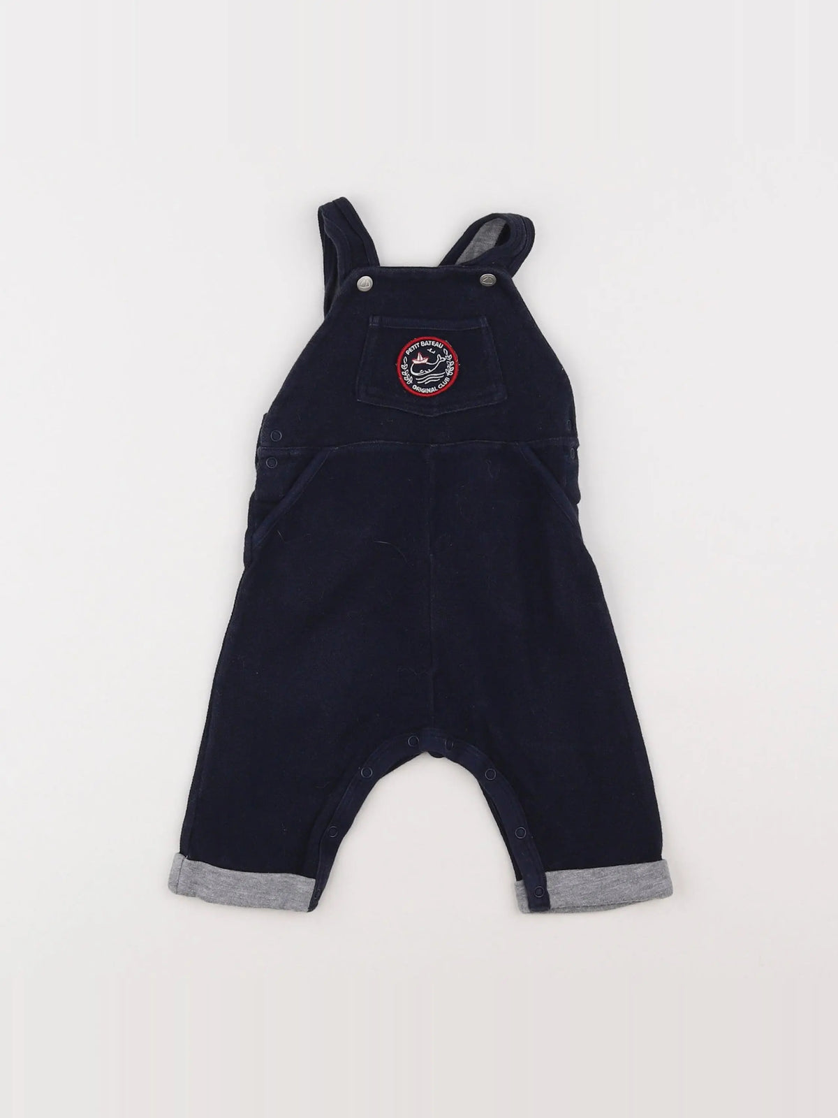 Petit Bateau - salopette bleu - 6 mois
