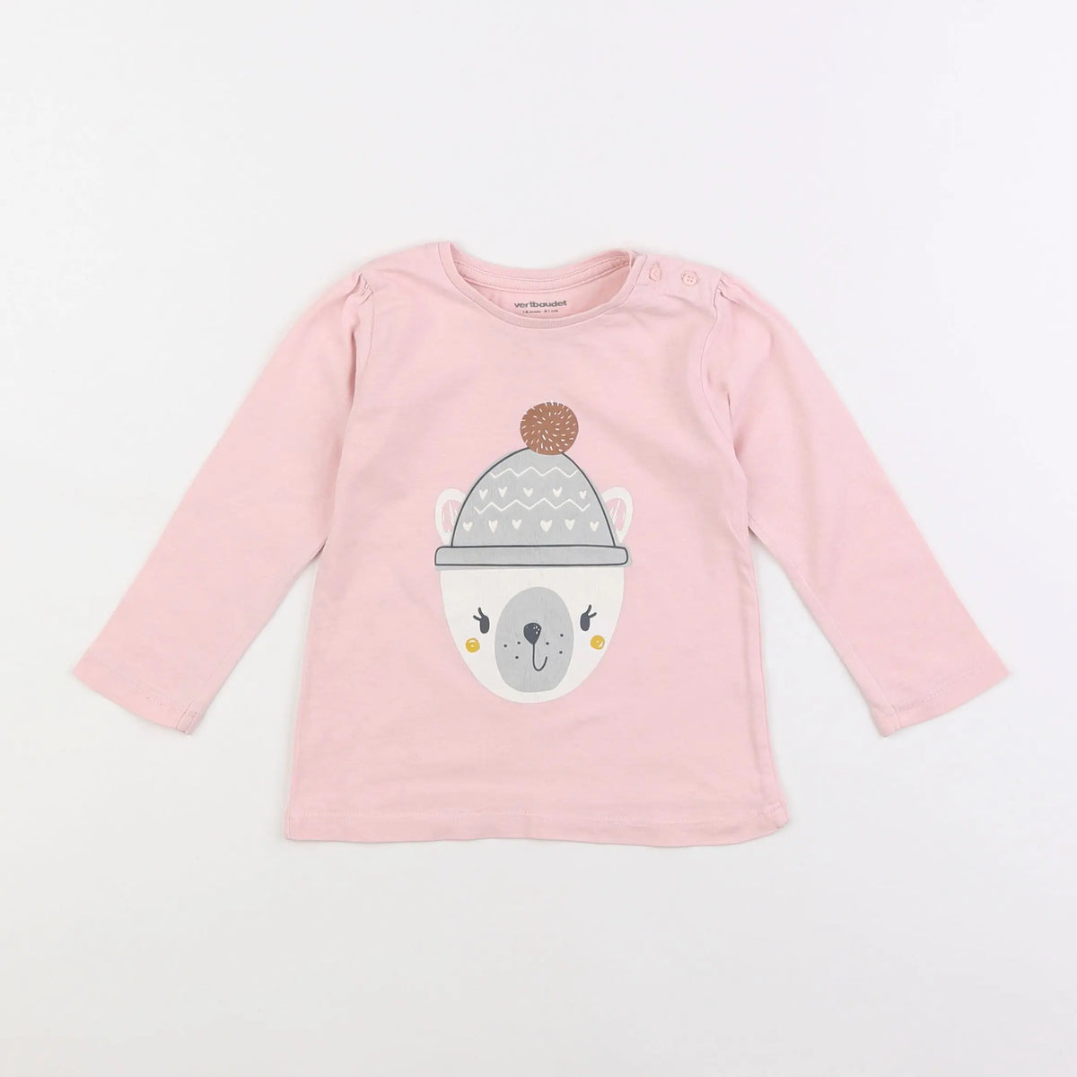 Vertbaudet - tee-shirt rose - 18 mois