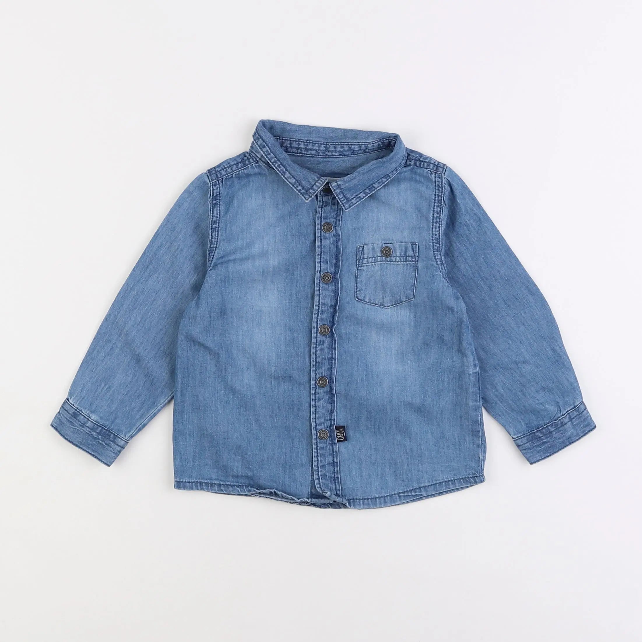 Vertbaudet - chemise bleu - 18 mois
