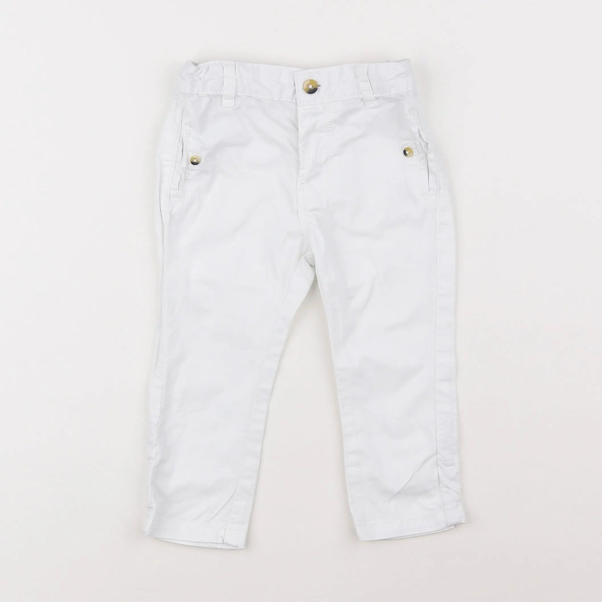 Vertbaudet - pantalon blanc - 9 mois