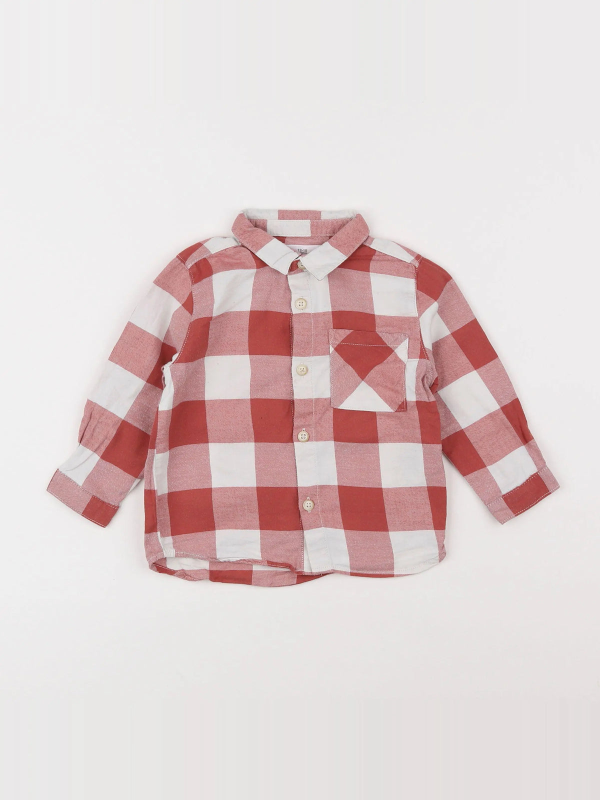 Zara - chemise rouge - 12/18 mois