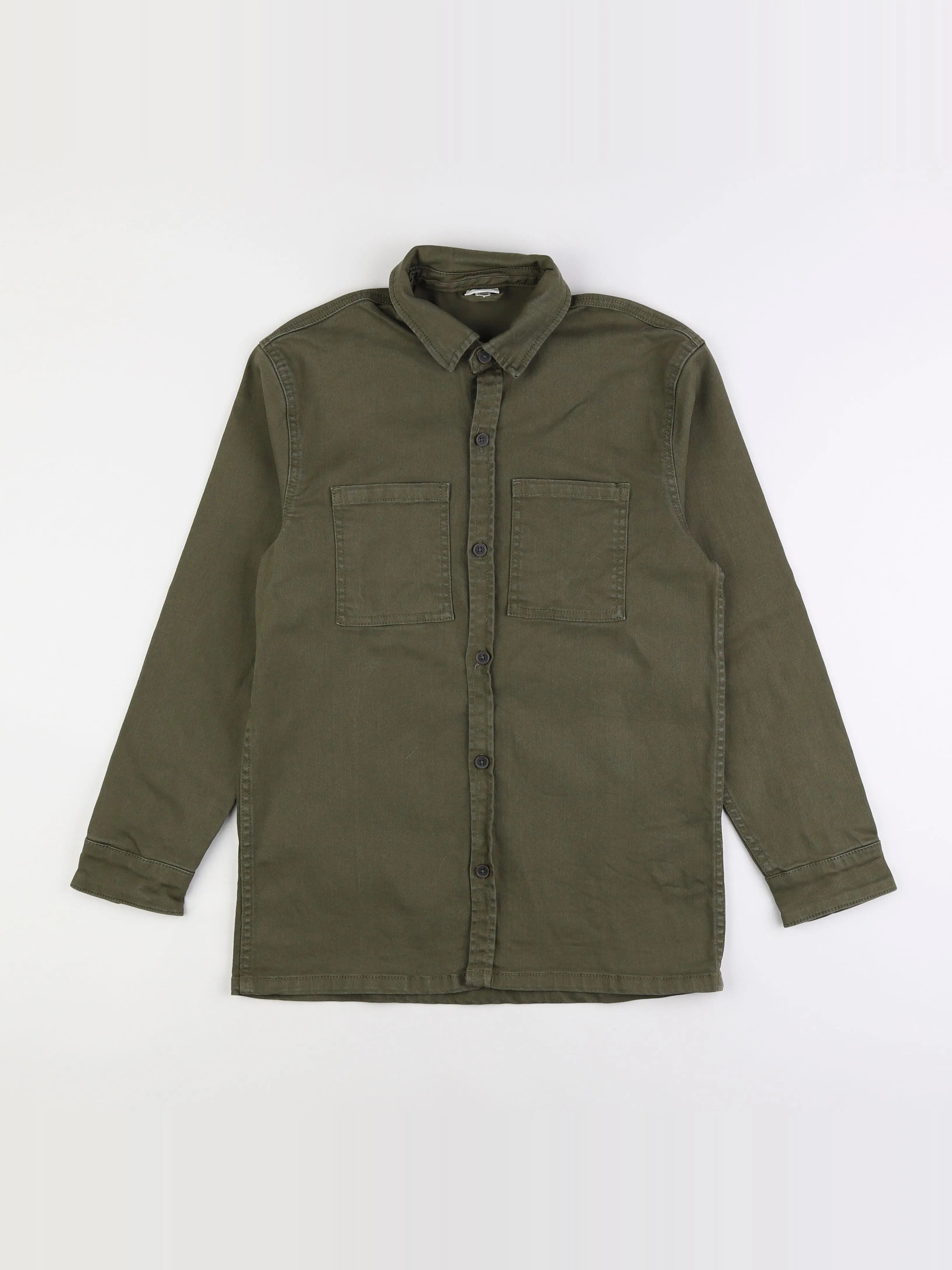Vertbaudet - chemise imprimé au dos vert - 14 ans