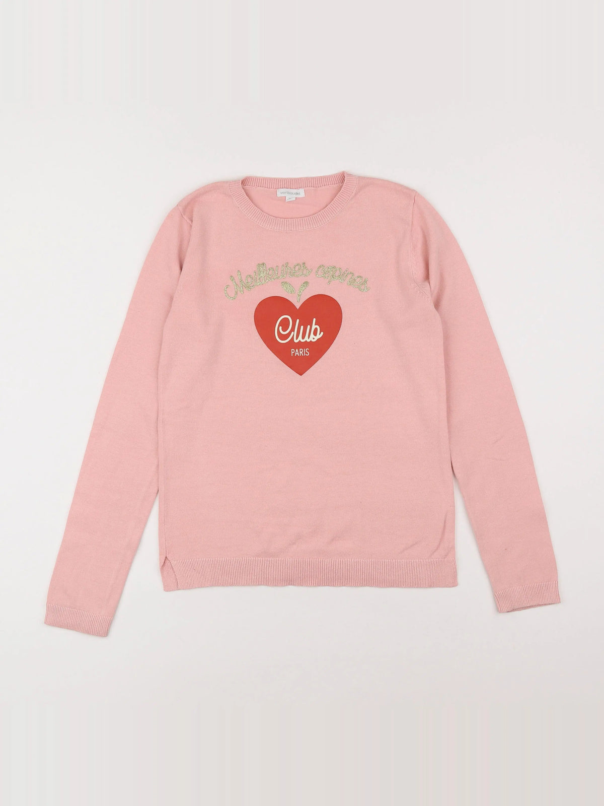Vertbaudet - pull rose - 10 ans