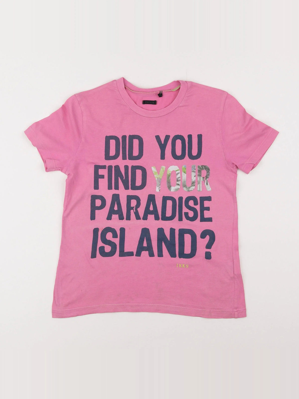 IKKS - tee-shirt rose - 8 ans