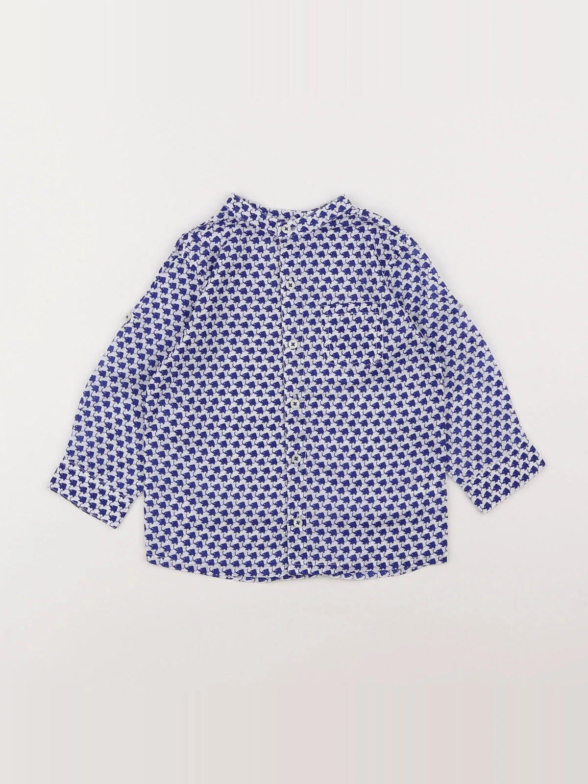 Boutchou - chemise bleu - 18 mois