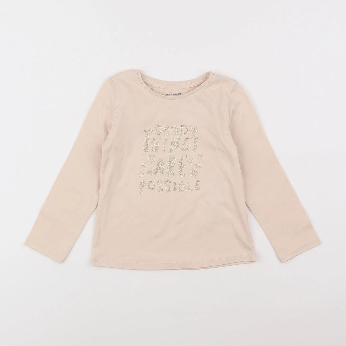 Vertbaudet - tee-shirt beige - 3 ans