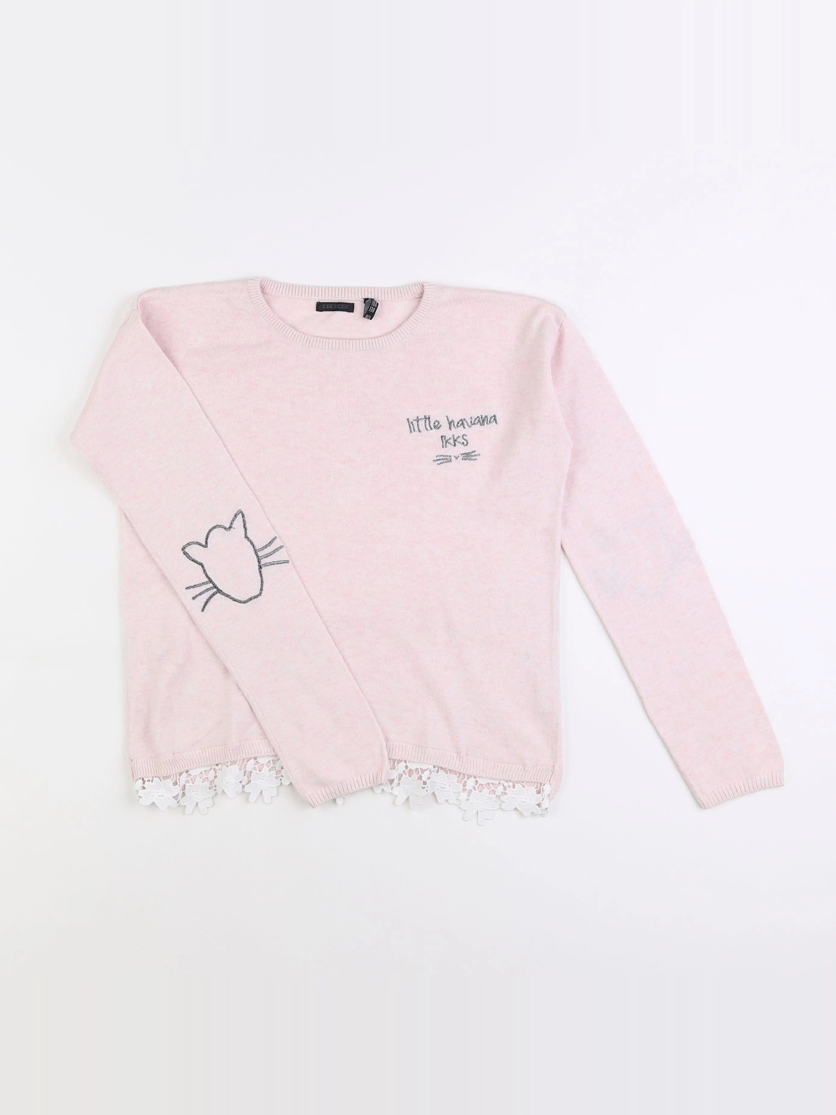 IKKS - pull rose - 10 ans
