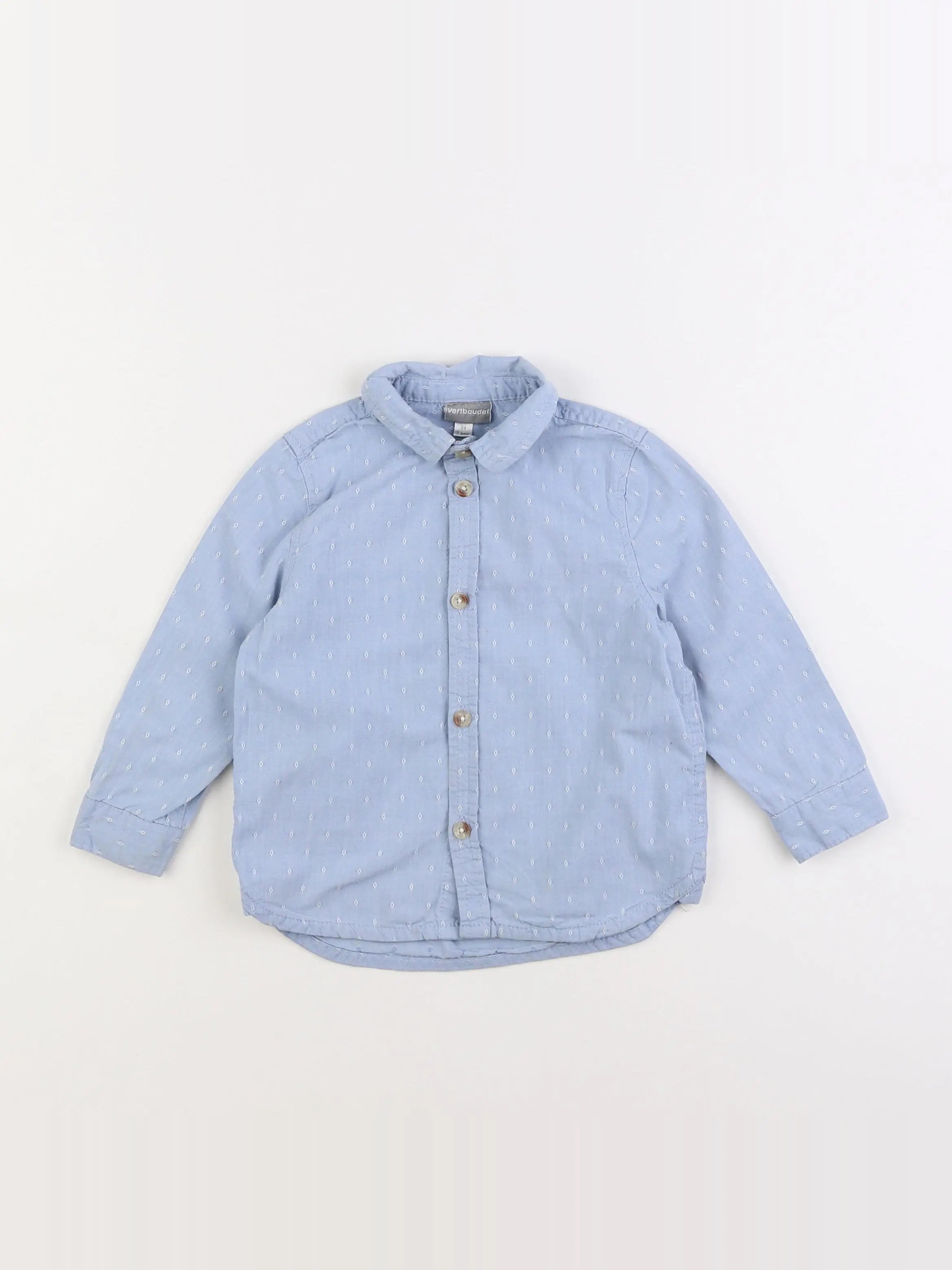 Vertbaudet - chemise bleu - 3 ans