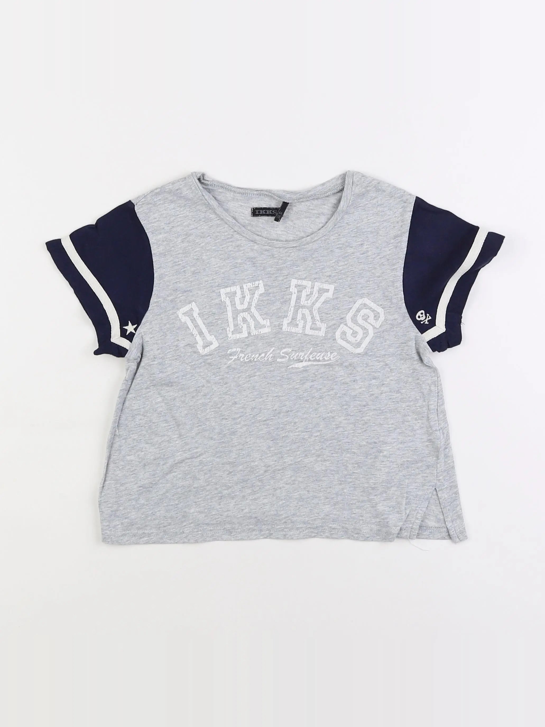 IKKS - tee-shirt bleu, gris - 6 ans