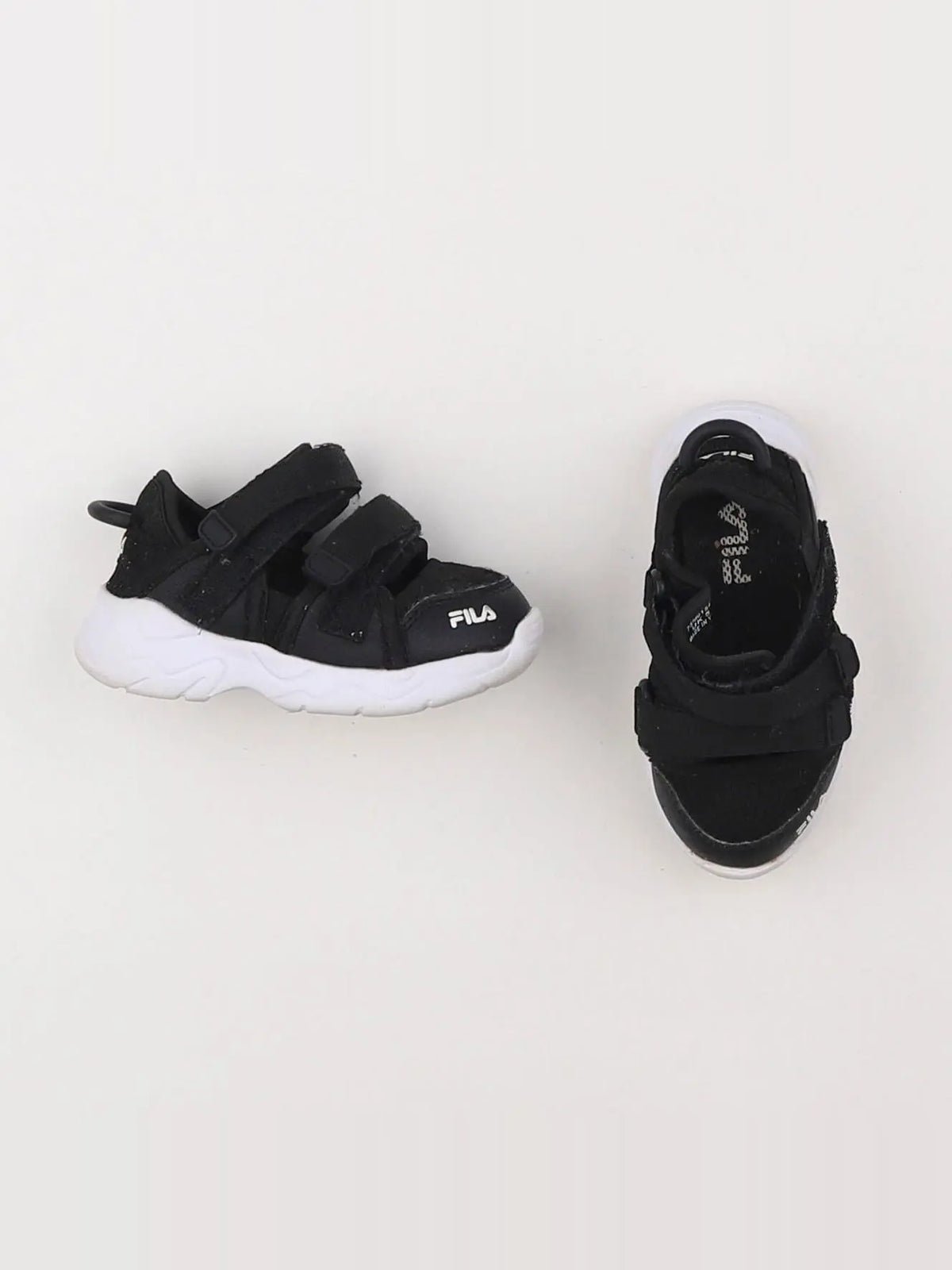 Fila - tennis à scratch/ lacets noir - pointure 20