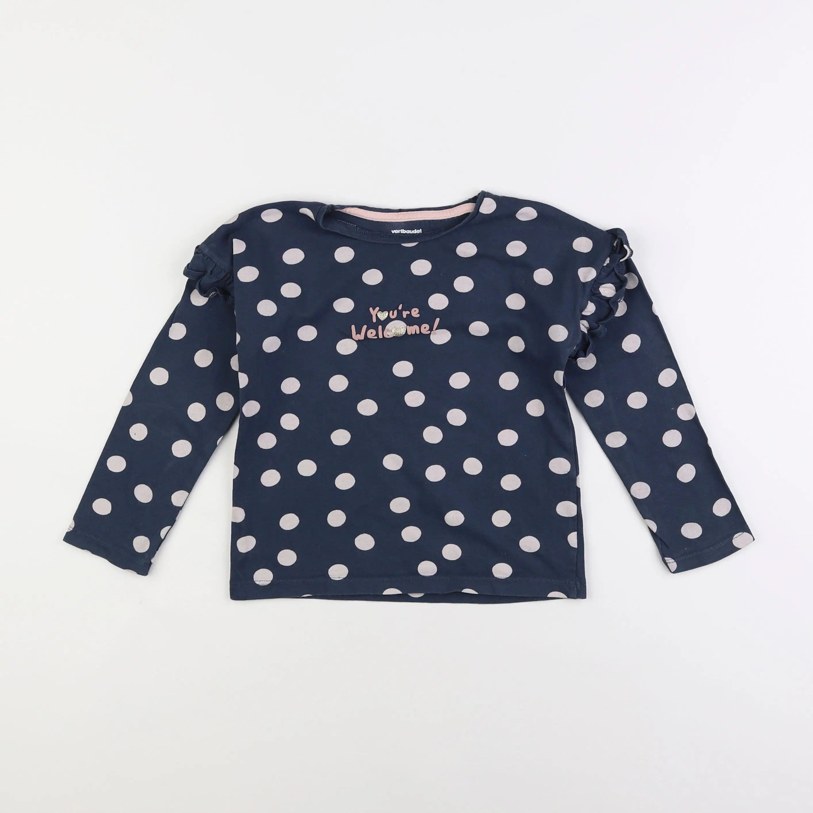 Vertbaudet - tee-shirt bleu - 6 ans