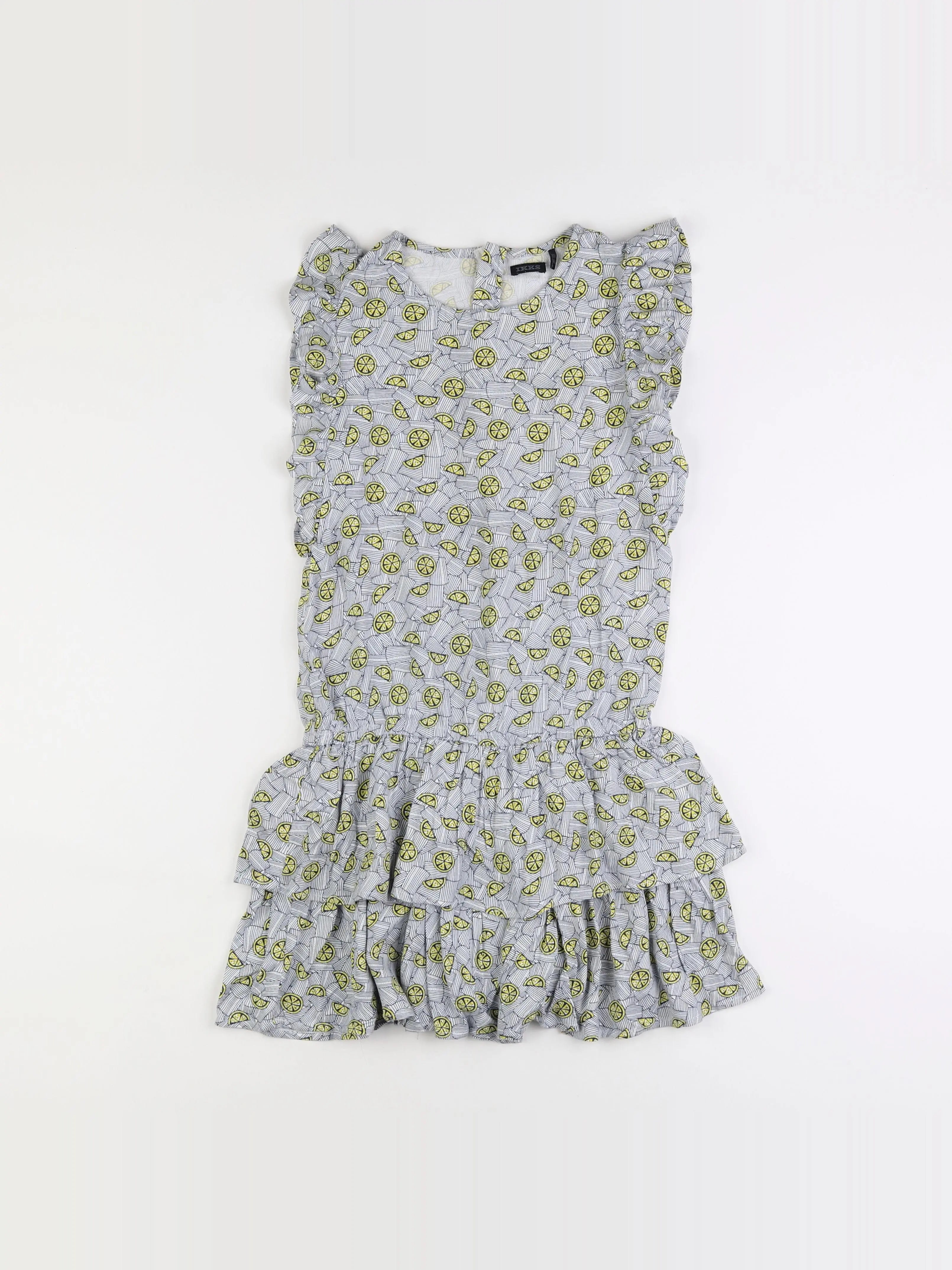 IKKS - robe bleu, blanc, jaune - 10 ans
