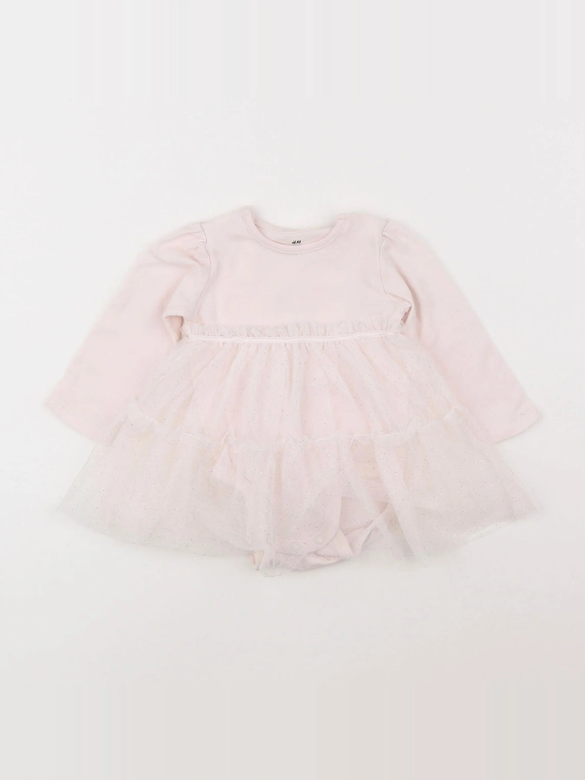 H&M - robe blanc, or - 4/6 mois