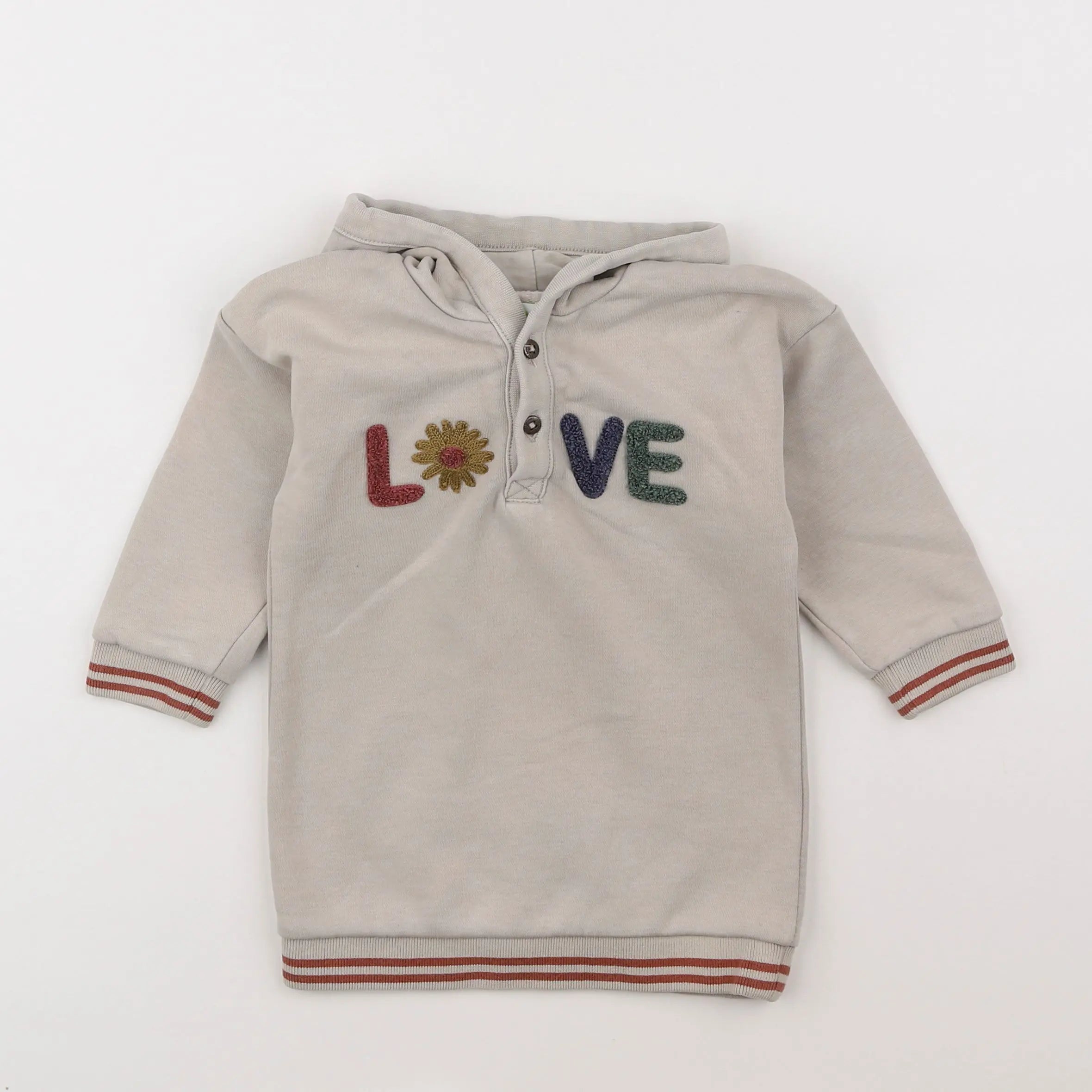 Vertbaudet - robe beige - 18 mois