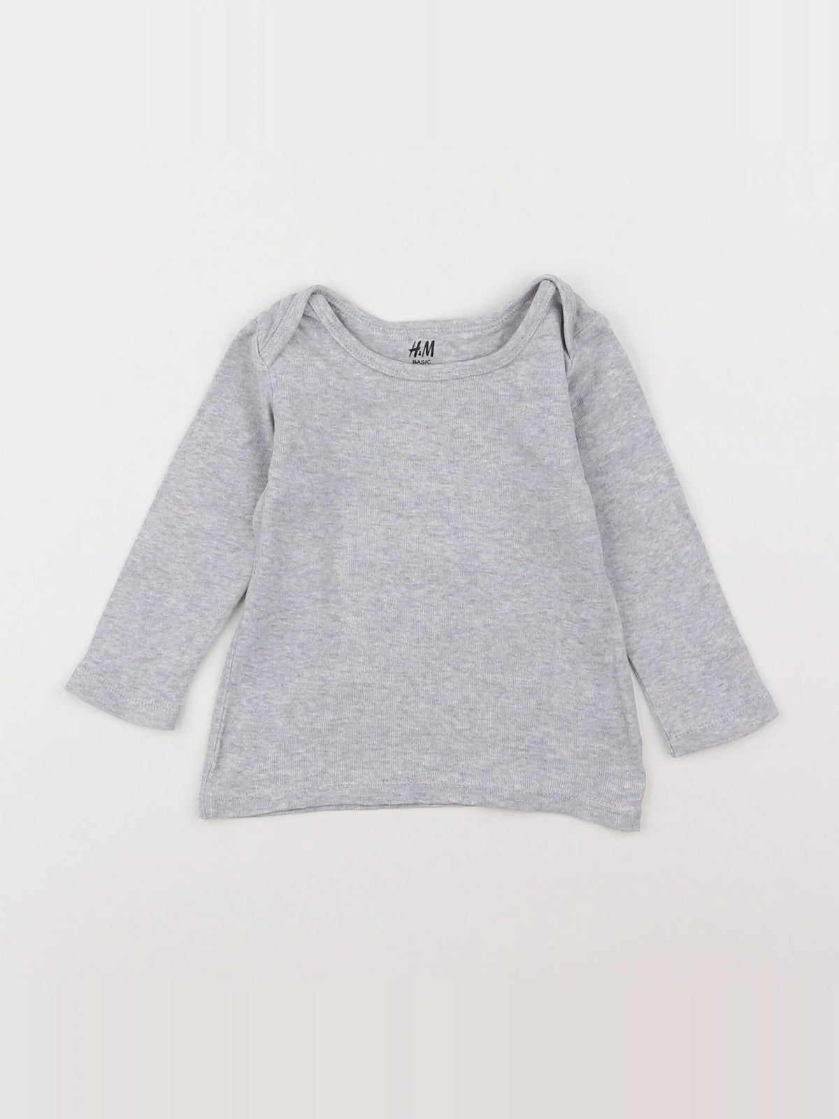H&M - tee-shirt gris - 3/6 mois