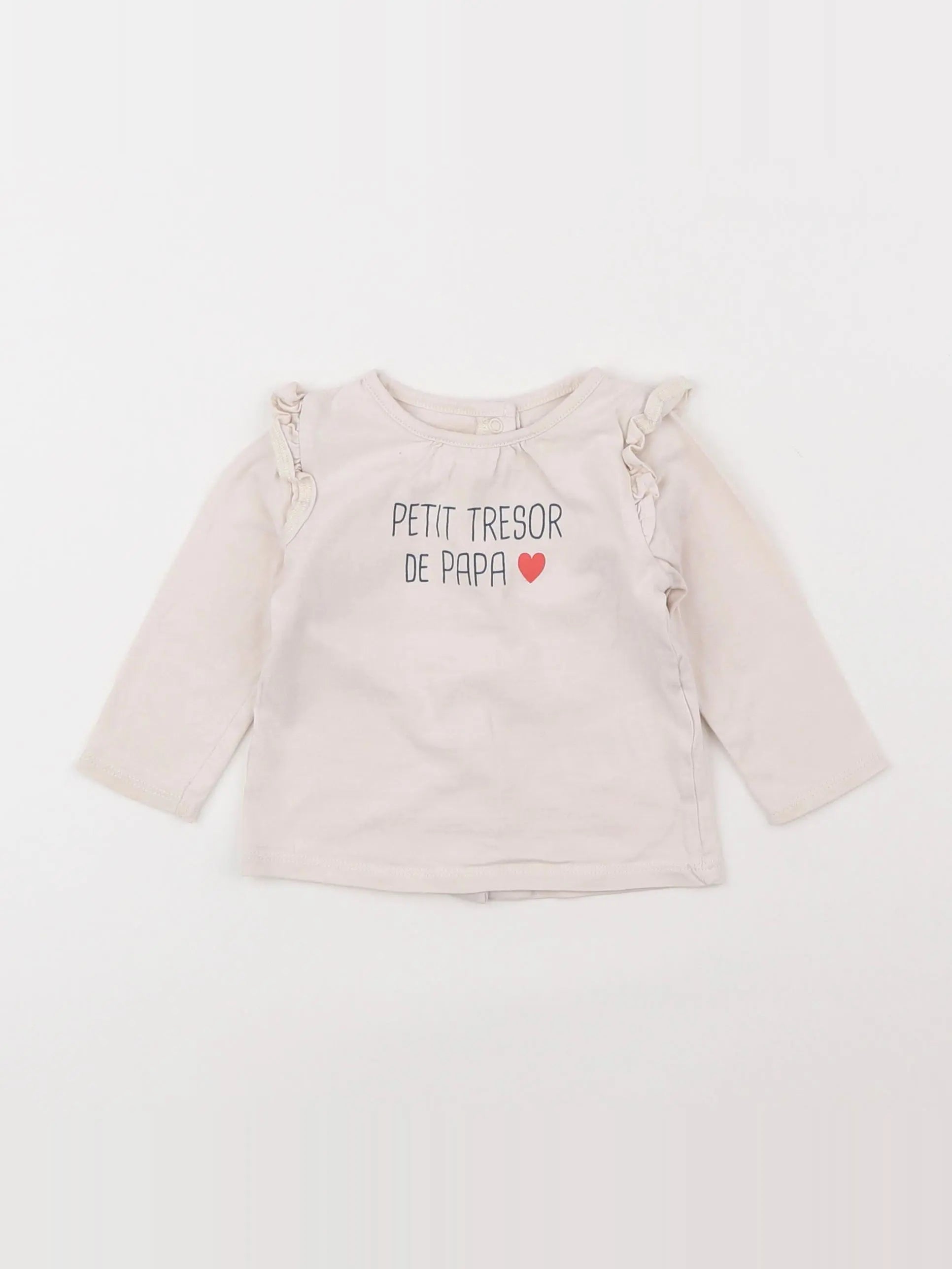 Vertbaudet - tee-shirt blanc - 6 mois