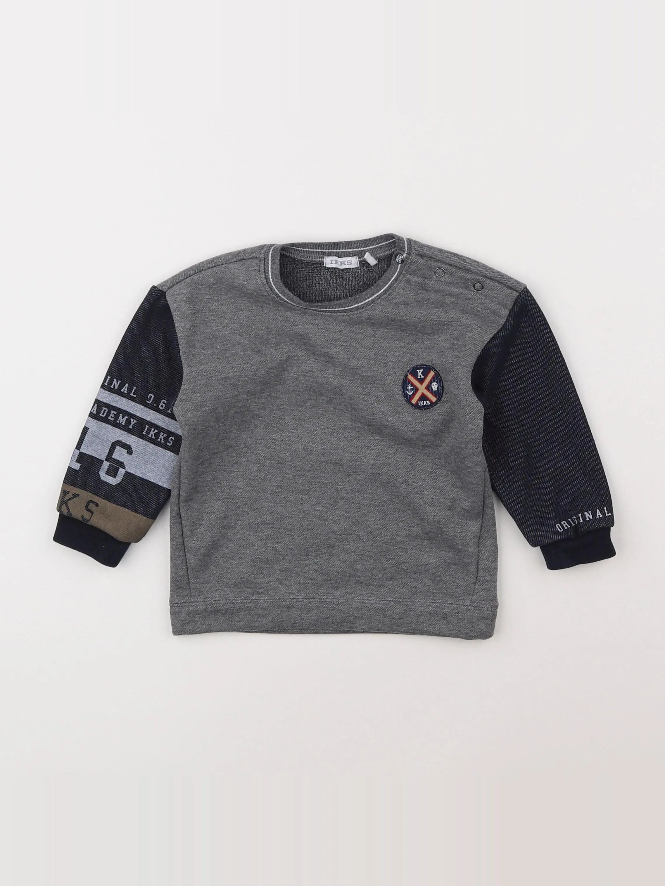 IKKS - sweat gris - 18 mois