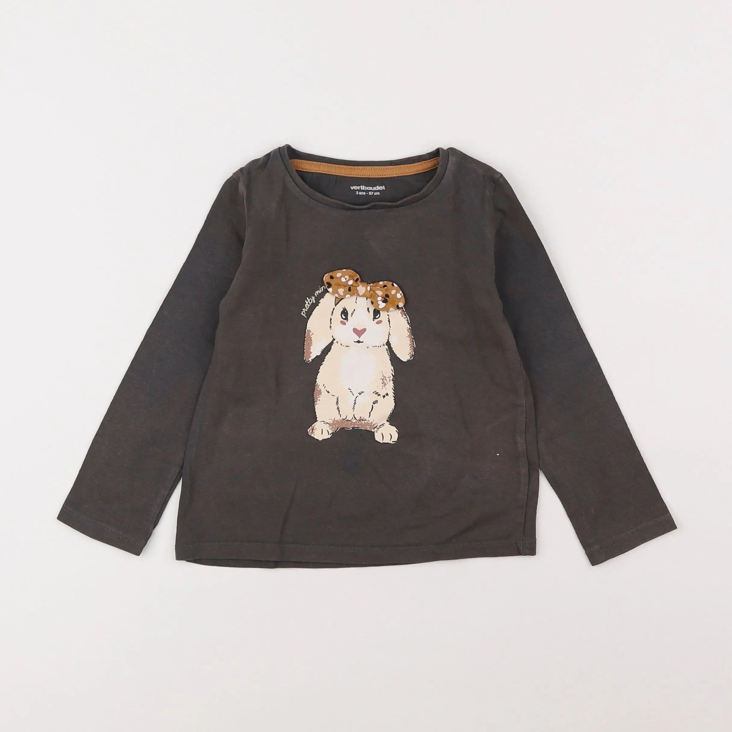 Vertbaudet - tee-shirt gris - 3 ans