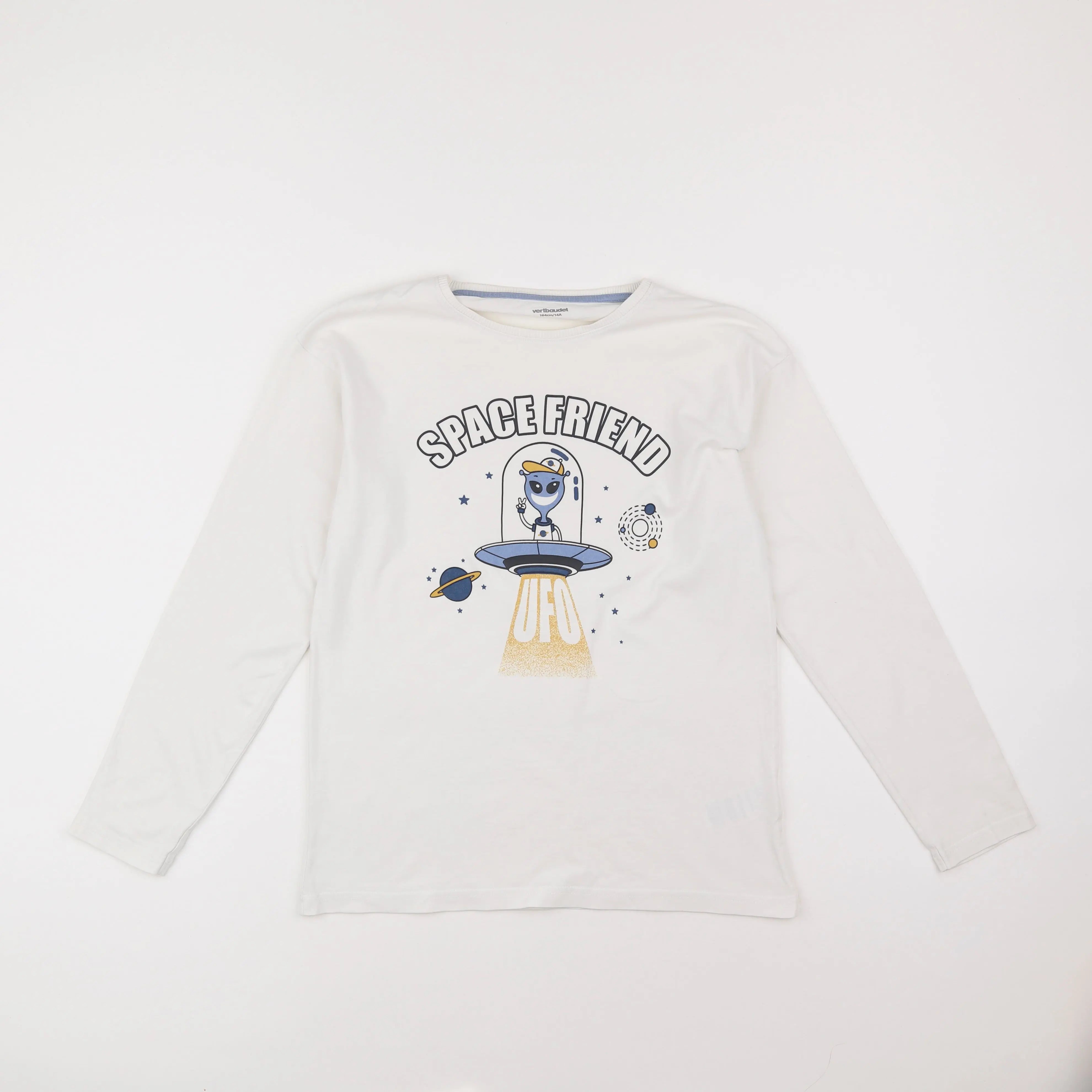 Vertbaudet - tee-shirt blanc - 14 ans