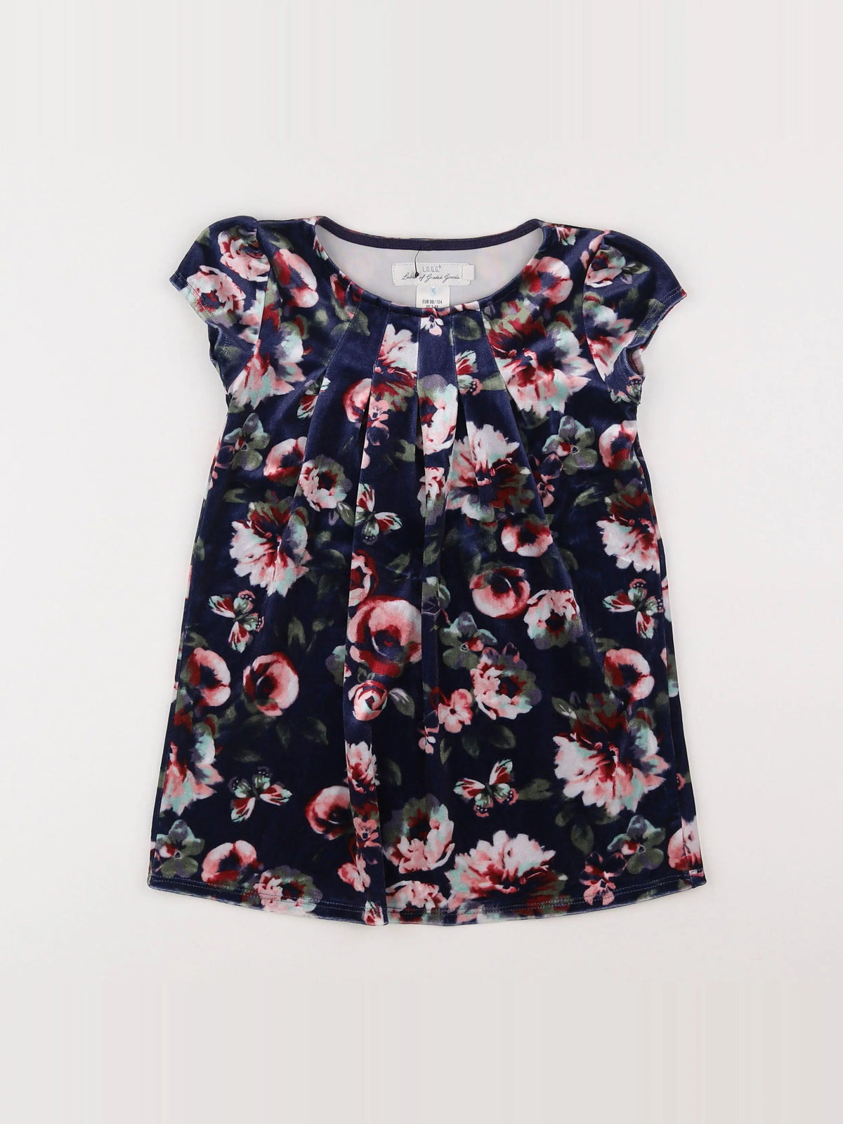 H&M - robe bleu - 2/4 ans