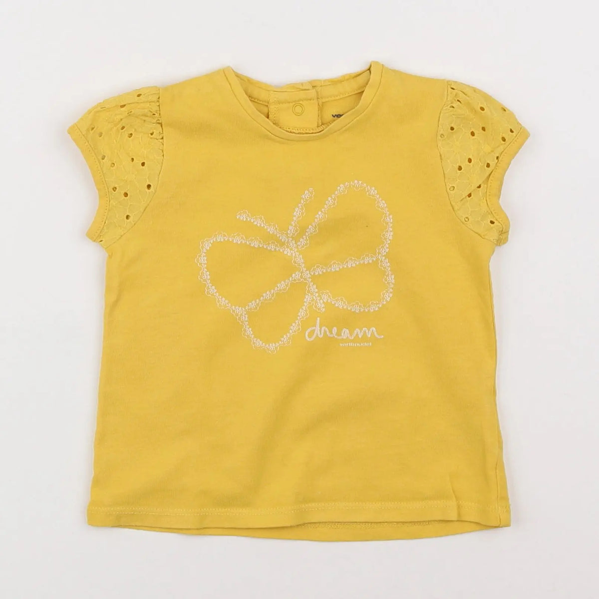 Vertbaudet - tee-shirt jaune - 12 mois