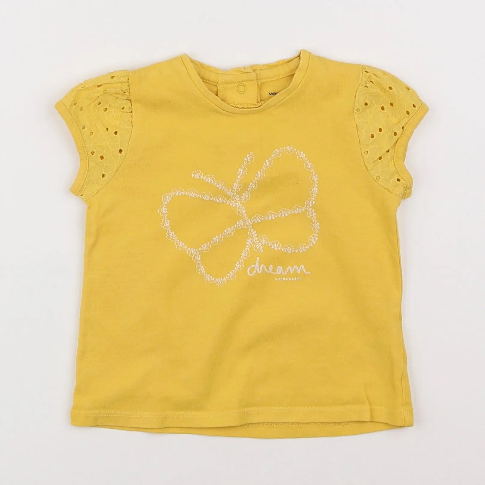 Vertbaudet - tee-shirt jaune - 12 mois
