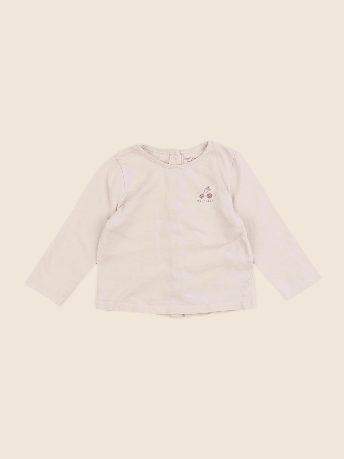 Vertbaudet - tee-shirt beige - 9 mois